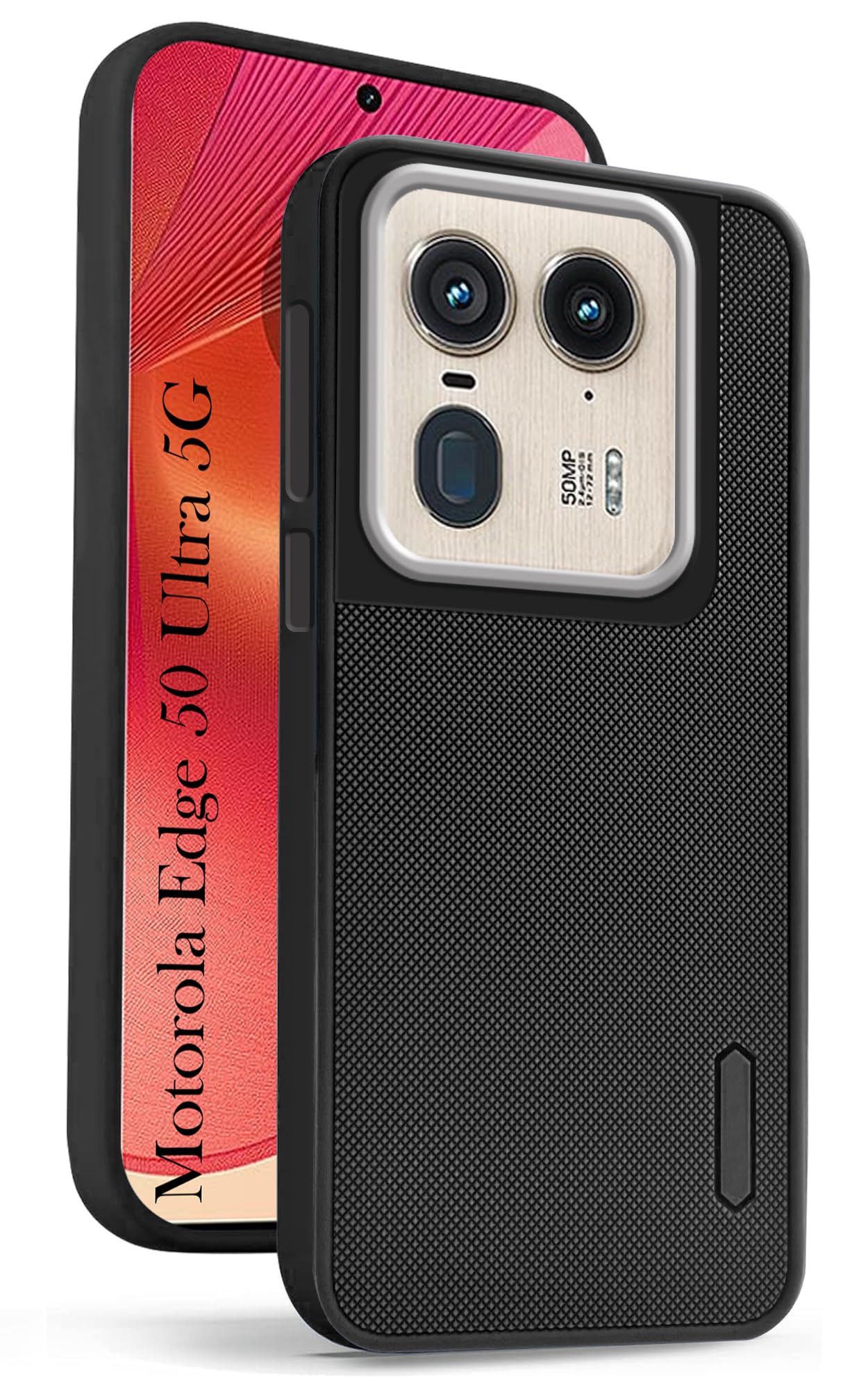 For Motorola Moto Edge 50 Ultra 5G Back Cover Case (Textured Grip Design | Camera Protection | Slim and Light Weight | Soft Touch and Feel)