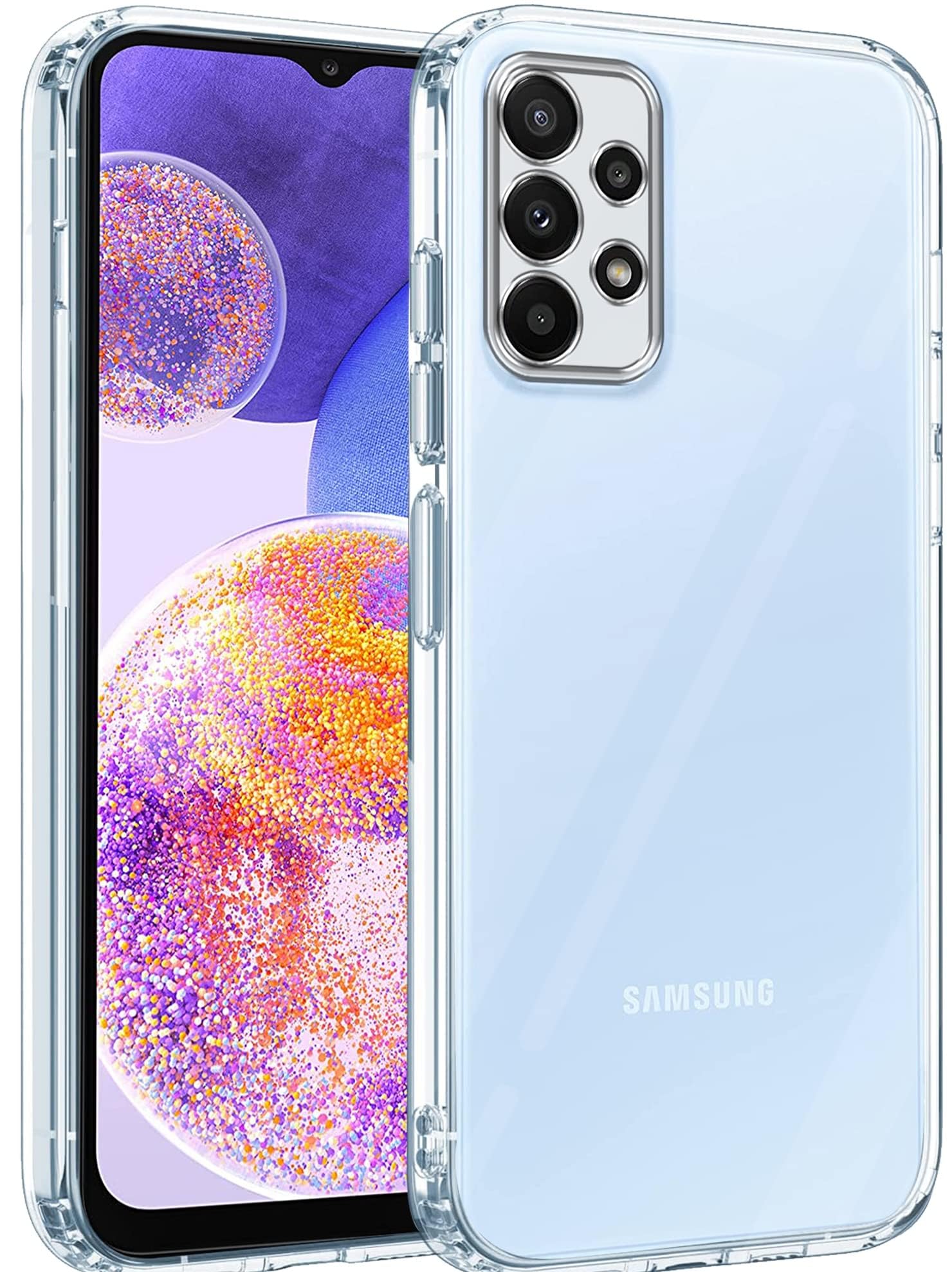 For Samsung Galaxy A23 Back Cover Case (Silicone Clear Shockproof Case with Camera Protection | Soft and Flexible)