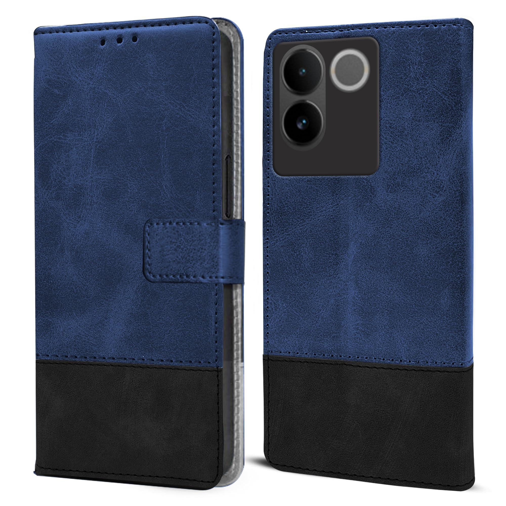 For Vivo iQOO Z7 Pro Flip Case Cover (Professional Dual Leather Wallet with Magnetic Closure)