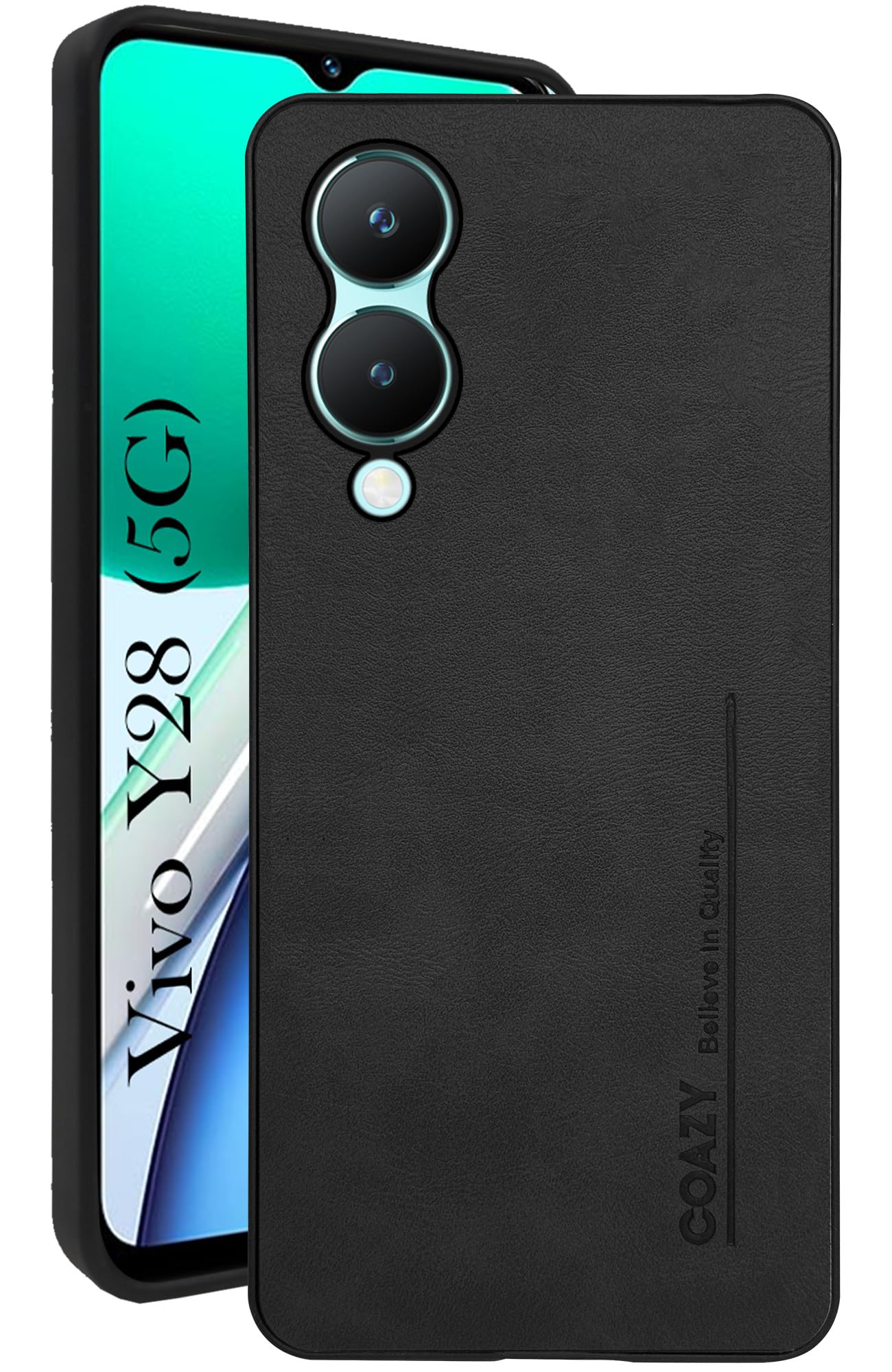 For Vivo Y28 5G Back Cover Case (Professional Vegan Leather | Camera Protection | Slim & Soft)