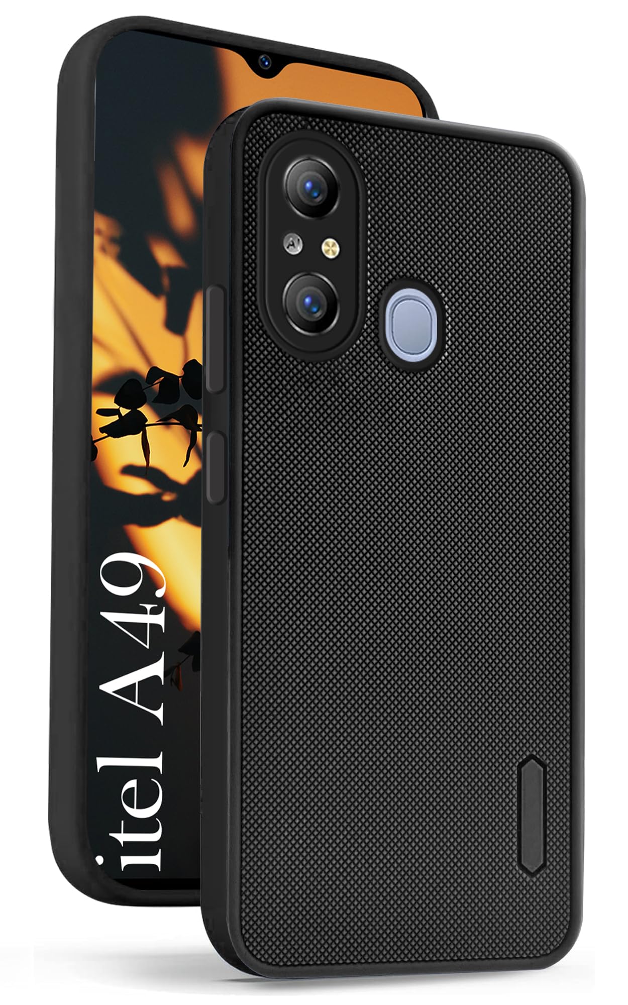 For Itel A49 Back Cover Case (Textured Grip Design | Camera Protetion | Slim and Light Weight | Soft Touch and Feel)