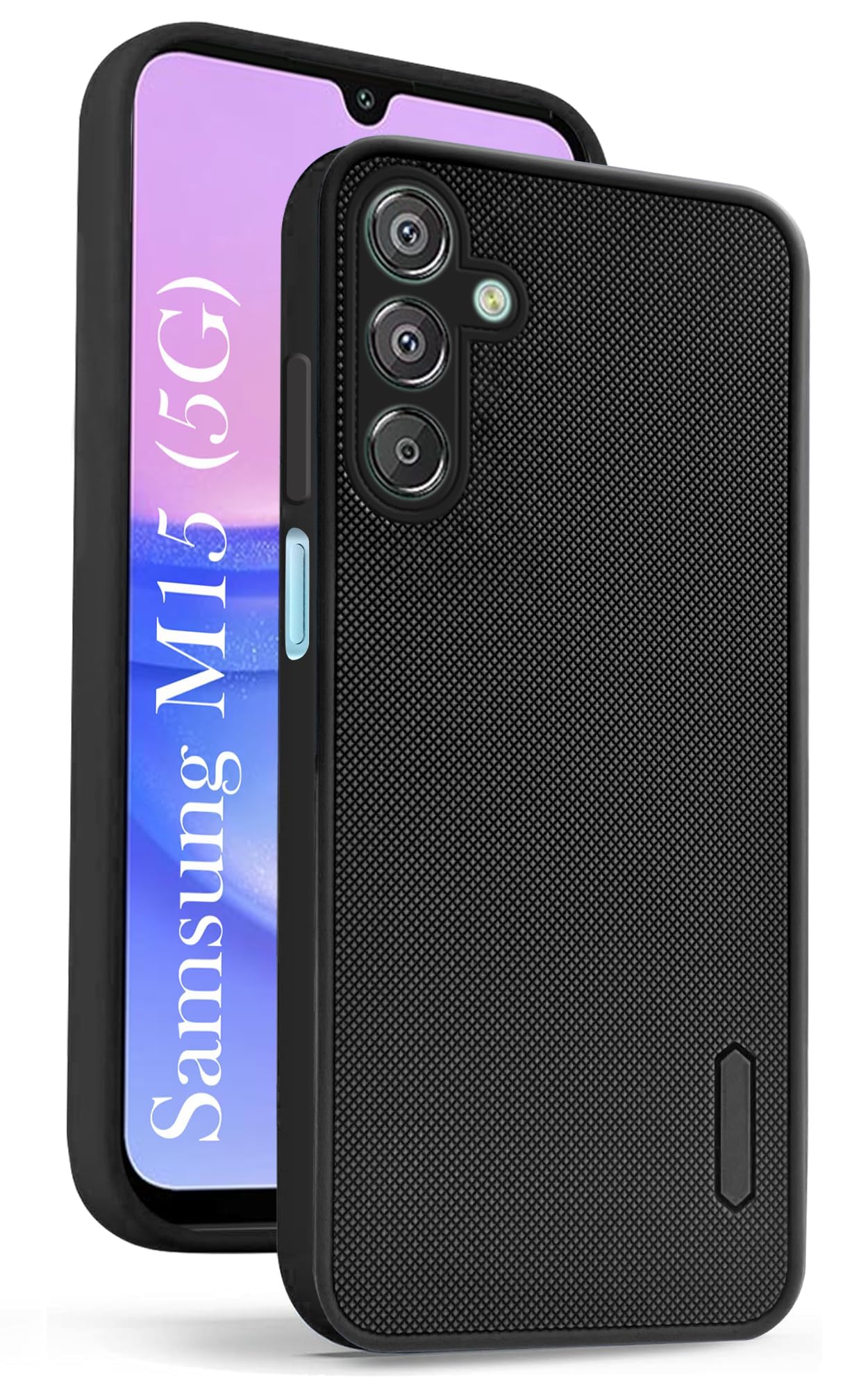 For Samsung Galaxy M15 5G Back Case Cover (Textured Grip Design | Slim and Light Weight | Soft Touch and Feel)