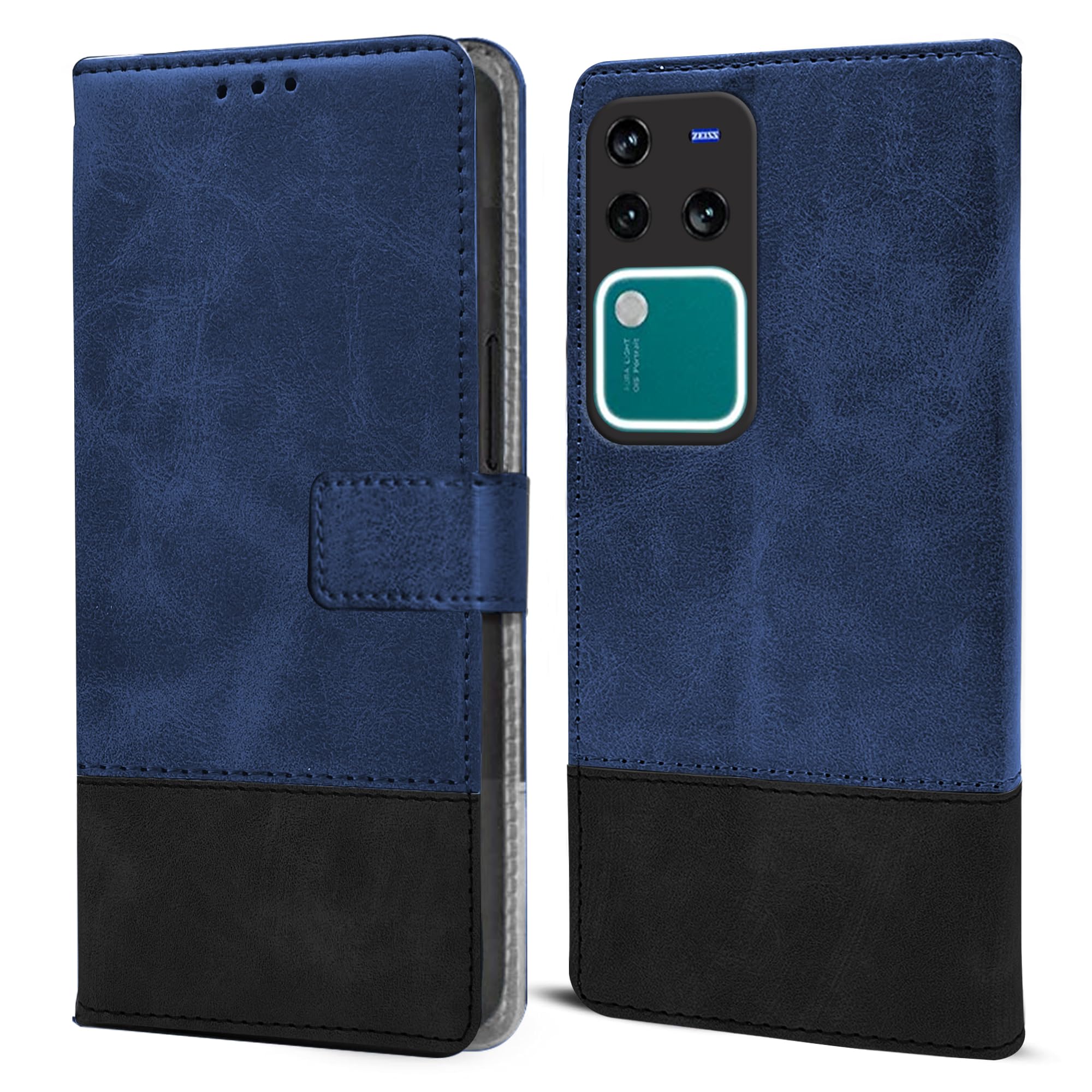 For Vivo V30 Pro 5G Flip Cover Case (Professional Dual Leather Wallet with Magnetic Closure)