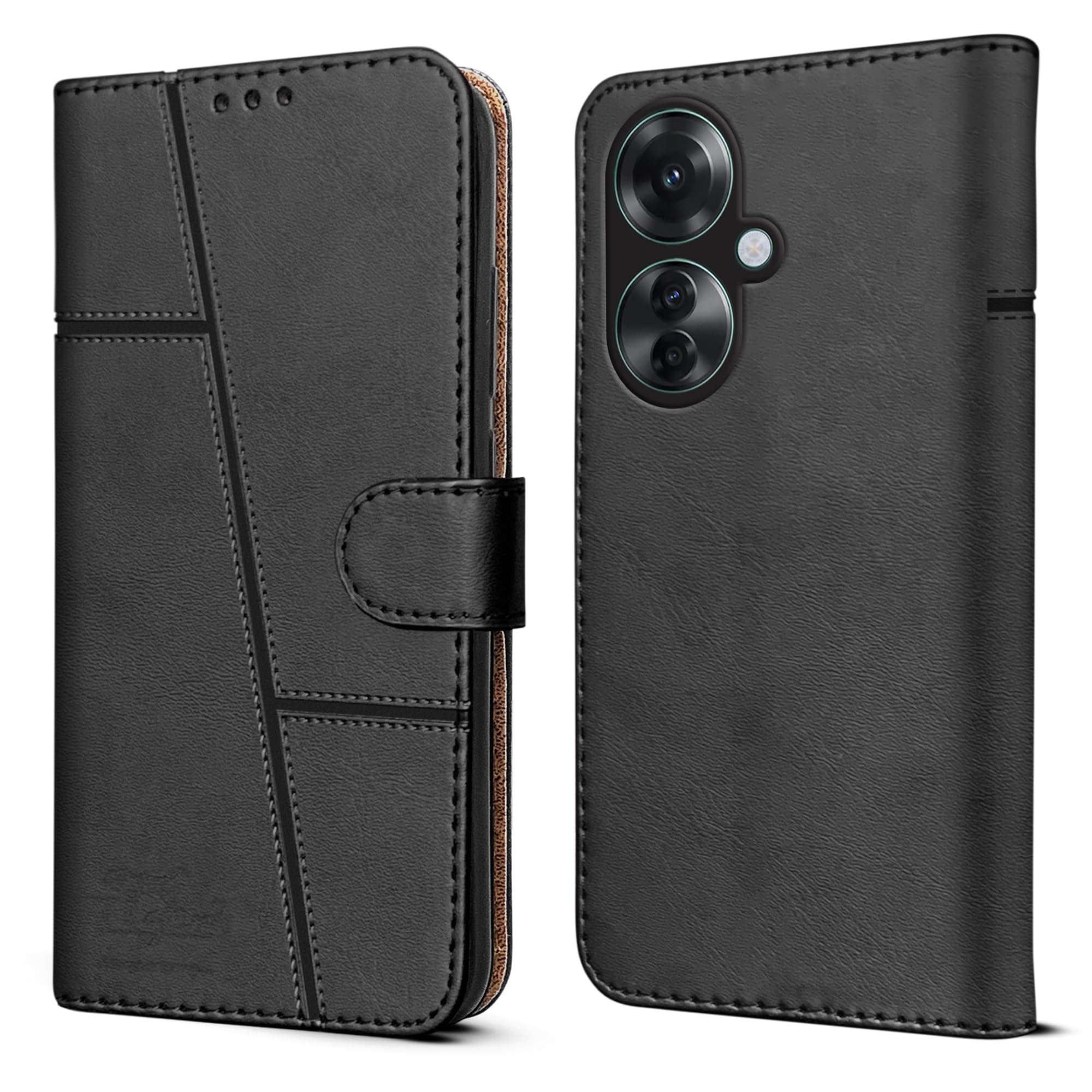 For Oppo Reno11 F 5G | Oppo Reno 11F 5G Flip Cover Case(Stitched Leather with Magnetic Closure)