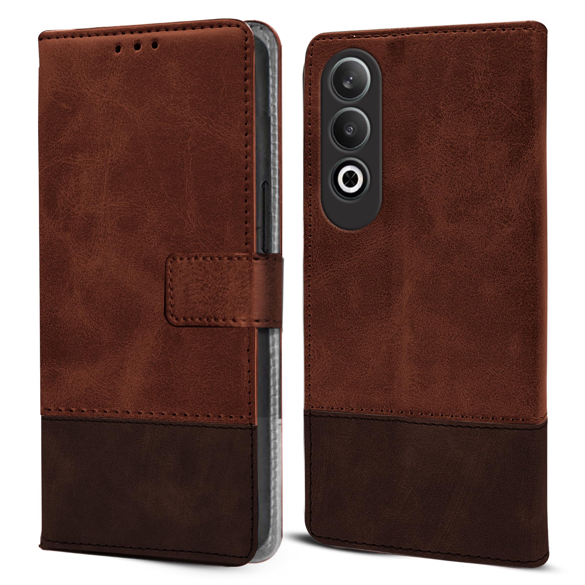 For Oneplus Nord CE 4 Flip Case Cover (Professional Dual Leather Wallet with Magnetic Closure)