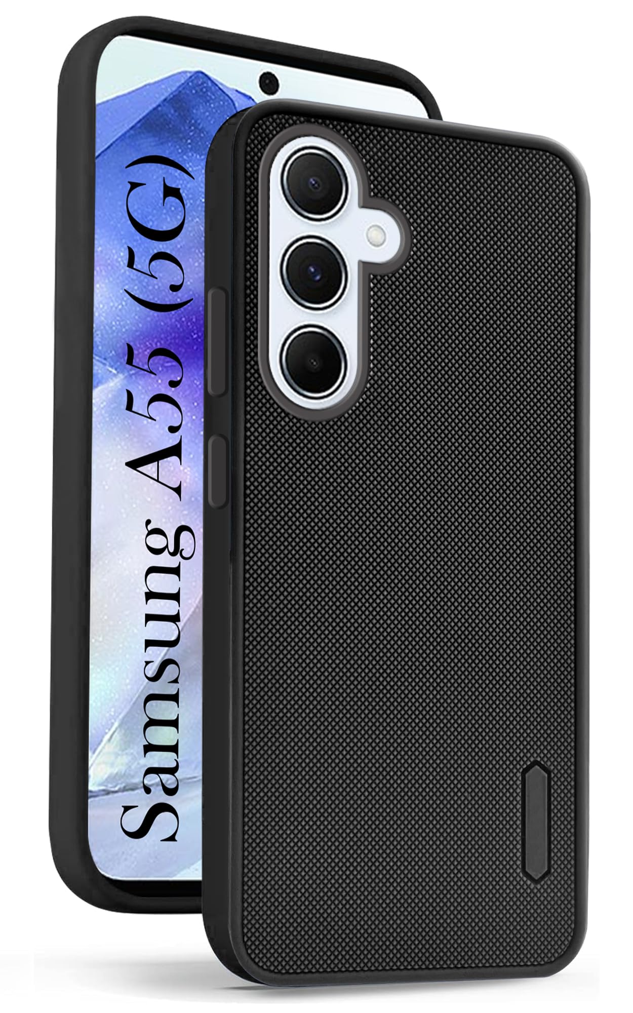 For Samsung Galaxy A55 5G Back Cover Case (Textured Grip Design | Camera Protection | Slim and Light Weight | Soft Touch and Feel)