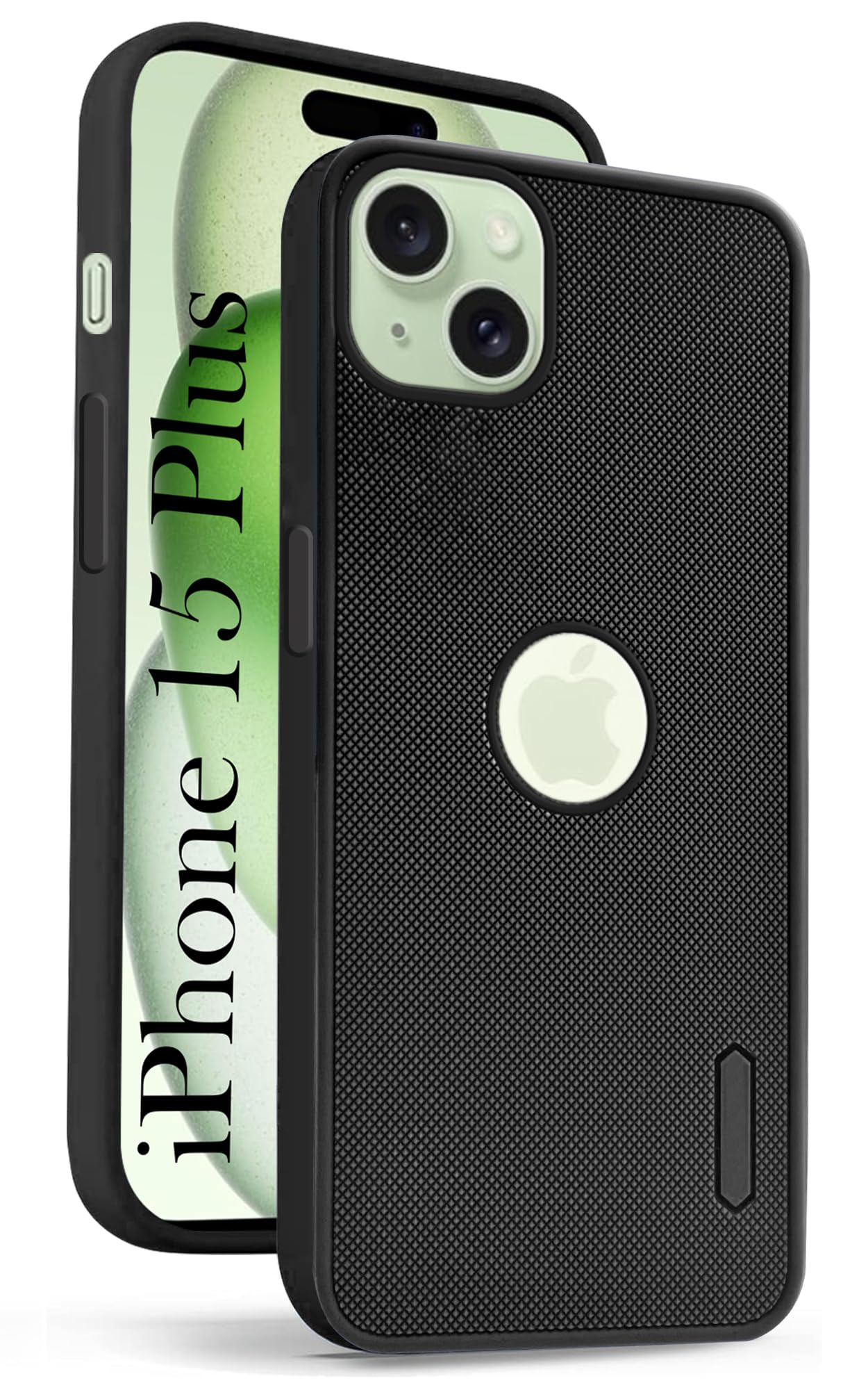 For iPhone 15 Plus Back Cover Case (Textured Grip Design | Camera Protetion | Slim and Light Weight | Soft Touch and Feel)