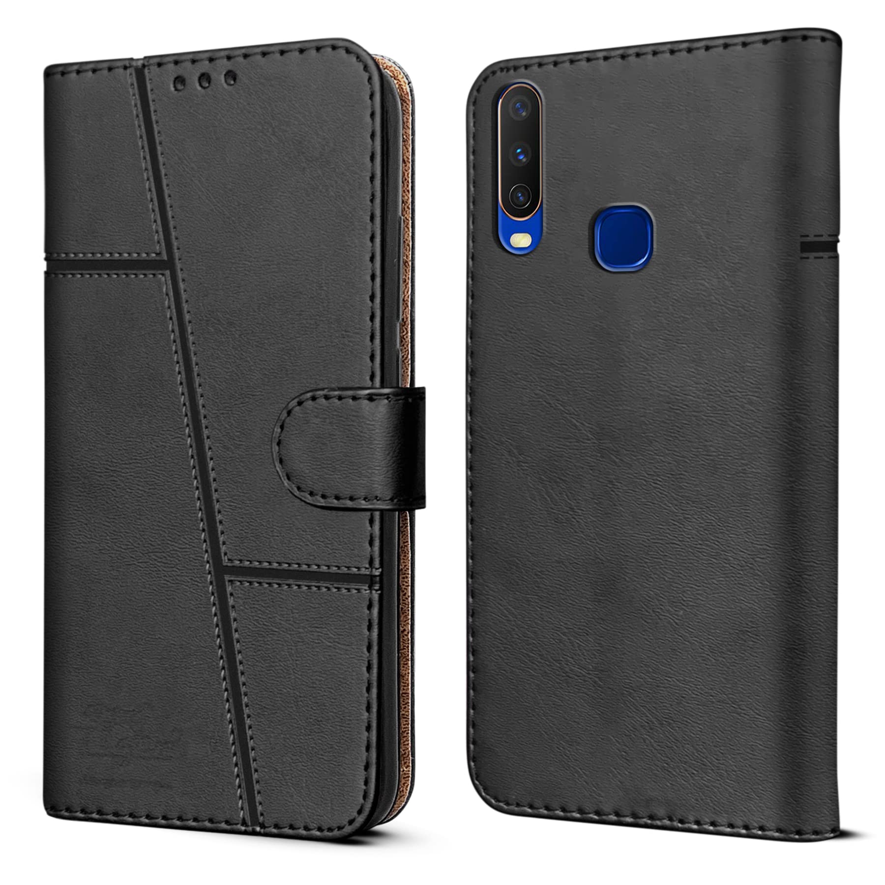 Wallet Case Vivo Y15 Flip Cover For Vivo Y12 Y15 Y17 Flip Cover