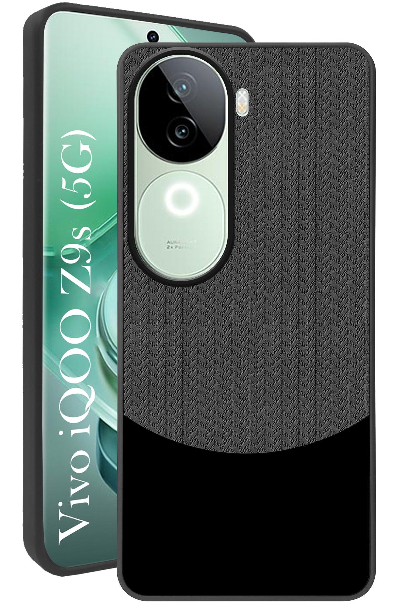 For Vivo iQOO Z9s Back Cover Case (Elegant PU Leather Finish | Premium Minimalist Professional | Camera Protection Bump)