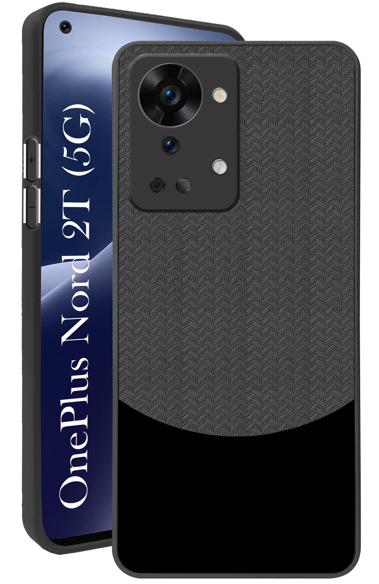For OnePlus Nord 2T Back Cover Case (Elegant PU Leather Finish | Premium Minimalist Professional | Camera Protection Bump)