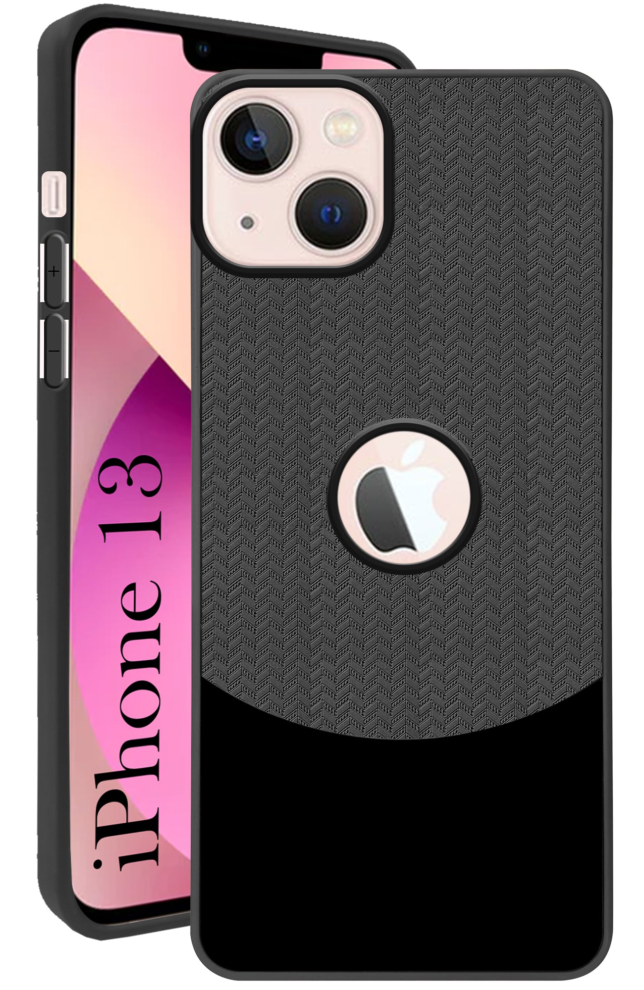 For Apple iPhone 13 Back Cover Case (Elegant PU Leather Finish | Premium Minimalist Professional | Camera Protection Bump)