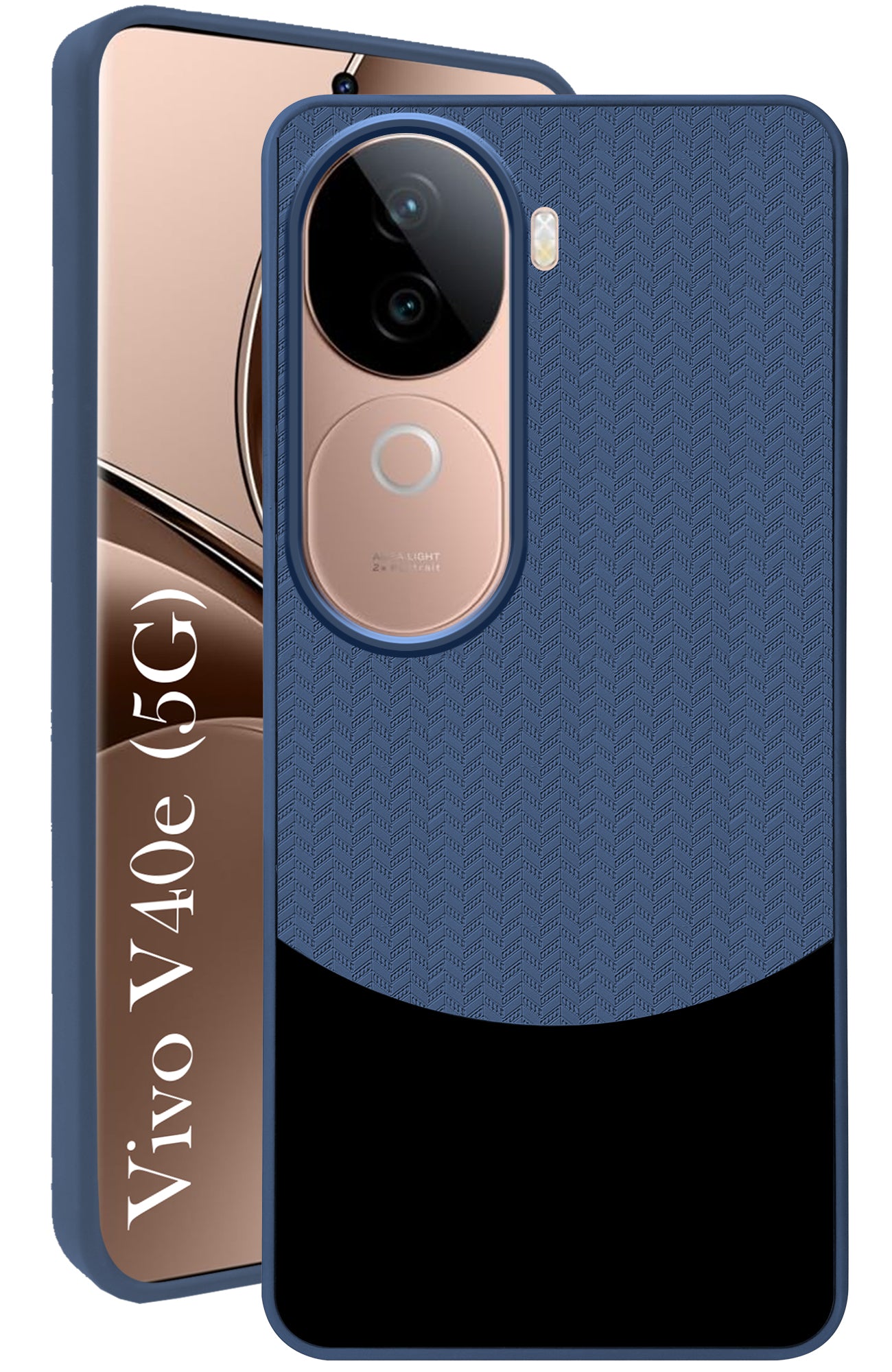 For Vivo V40e Back Cover Case (Elegant PU Leather Finish | Premium Minimalist Professional | Camera Protection Bump)