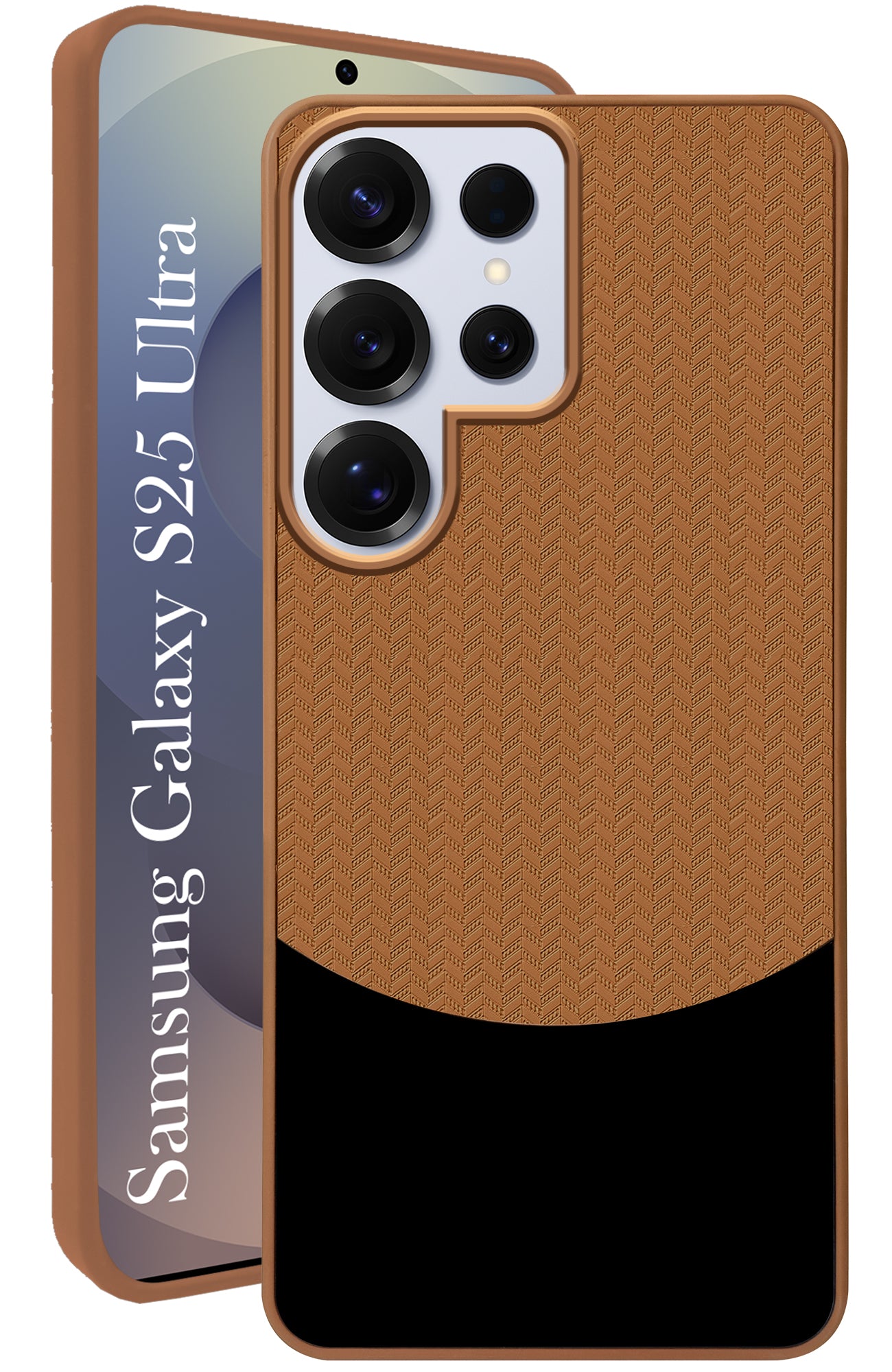 For Samsung Galaxy S25 Ultra Back Cover Case (Elegant PU Leather Finish | Premium Minimalist Professional | Camera Protection Bump)