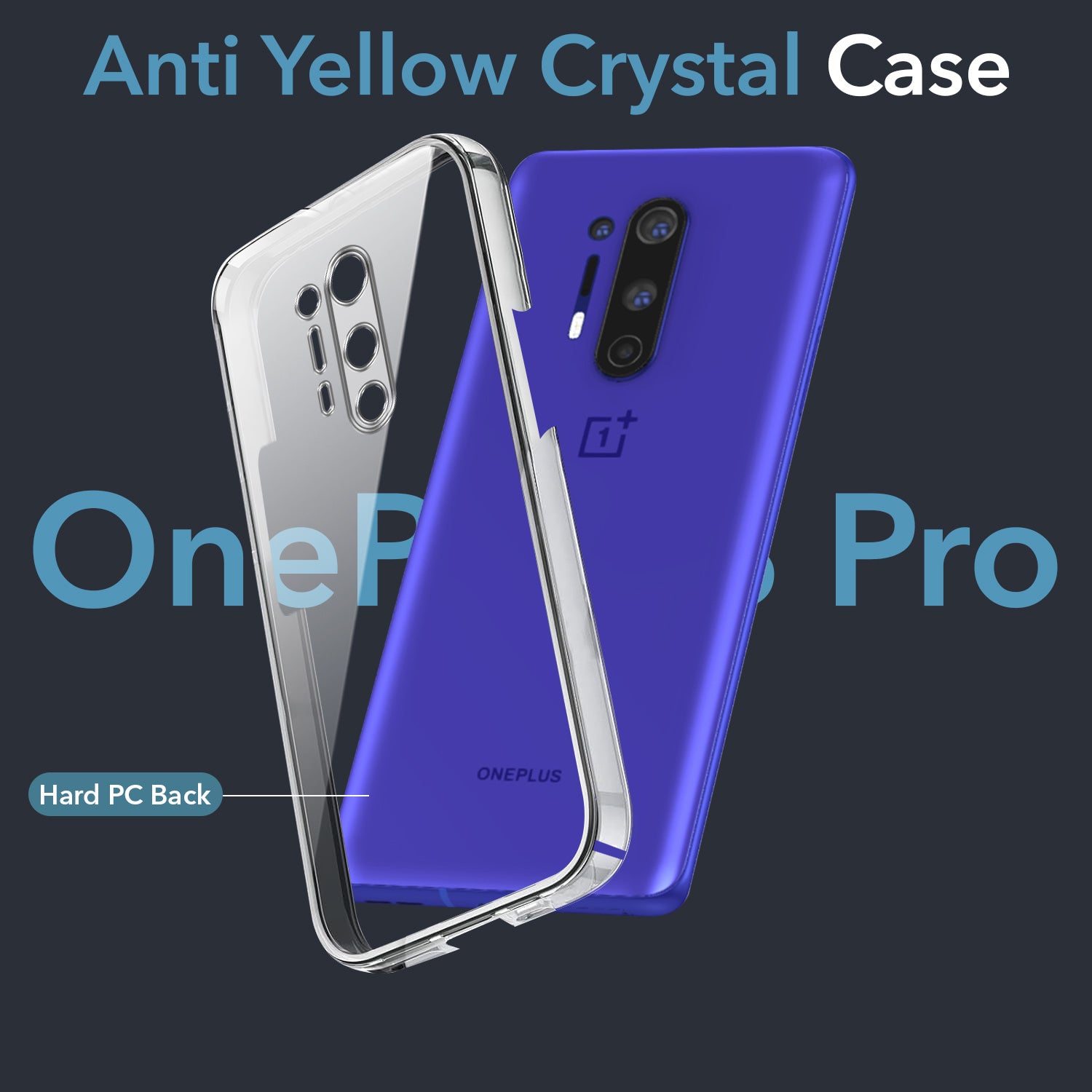 For OnePlus Pro Back Cover Case (Hard Anti Yellow Clear Case