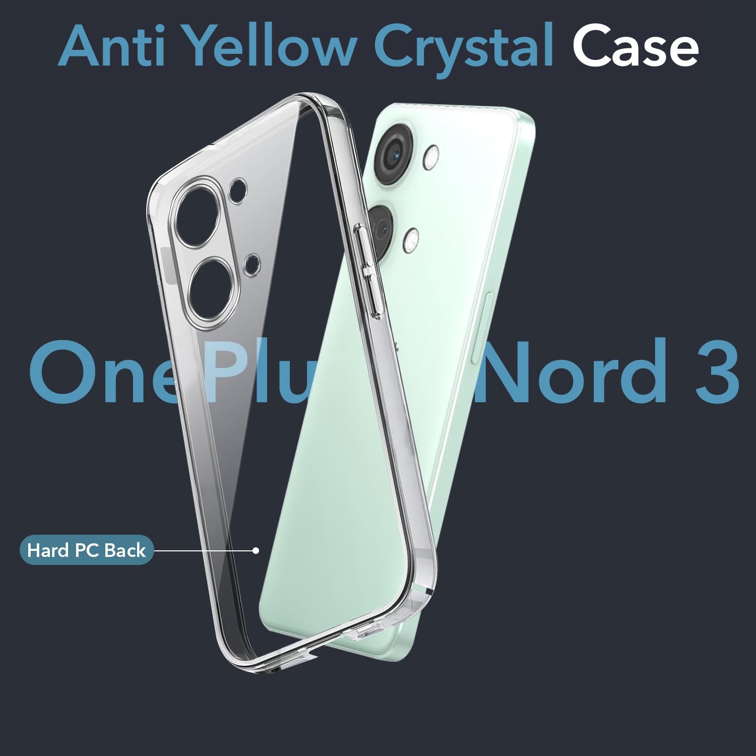 For Oneplus Nord 5G Back Cover Case (Hard Anti Yellow Clear Case