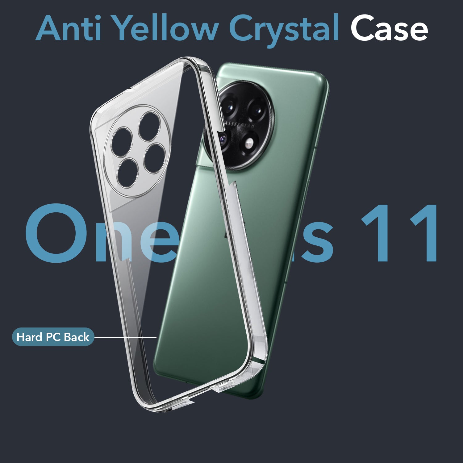 For OnePlus 11 5G Back Cover Case (Hard Anti Yellow Clear Case | Drop & Camera Protection | Shockproof Polycarbonate)
