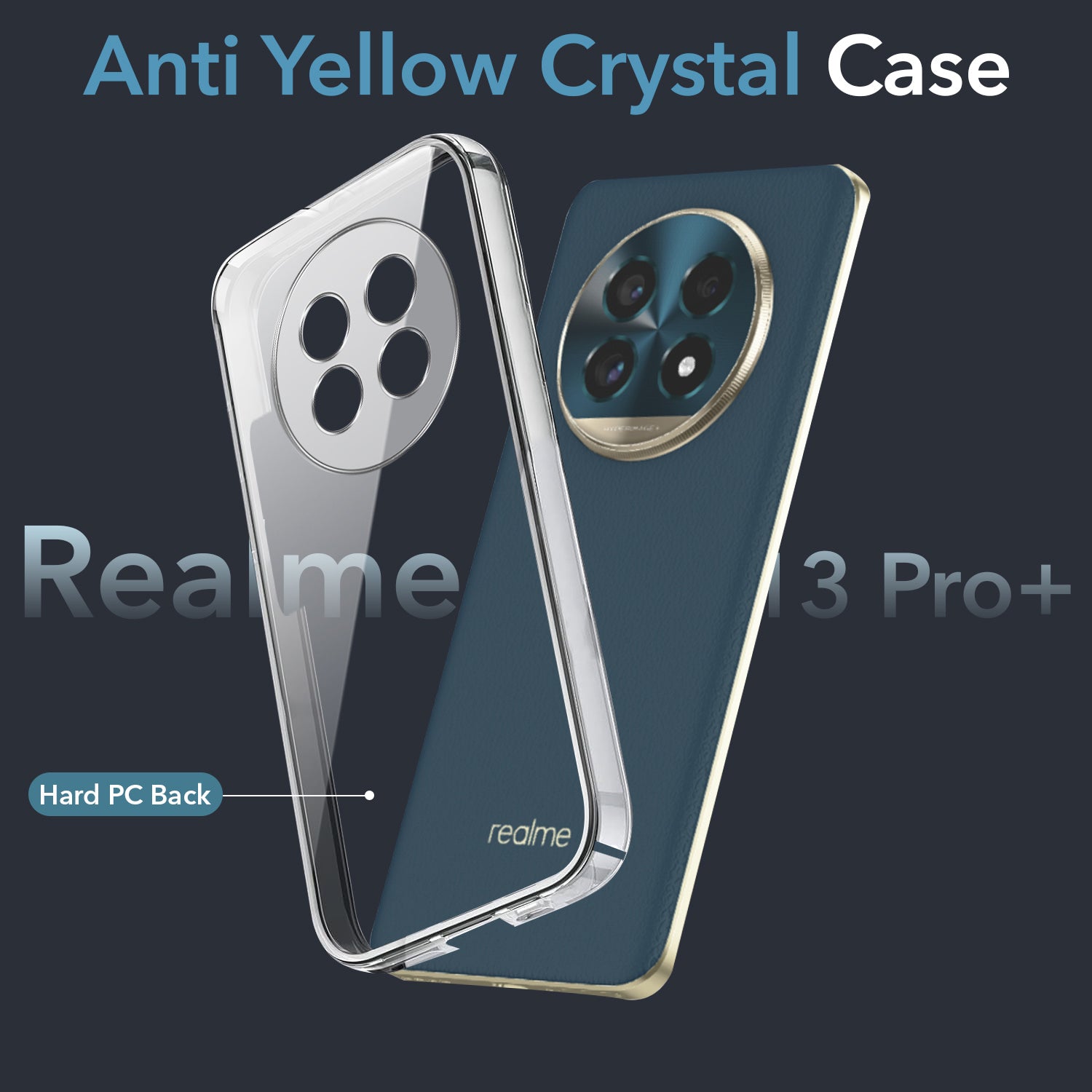 For Realme 13 Pro |Realme 13 Pro Plus 5G Back Cover (Hard Anti Yellow Clear Case | Drop & Camera Protection | Shockproof Polycarbonate)