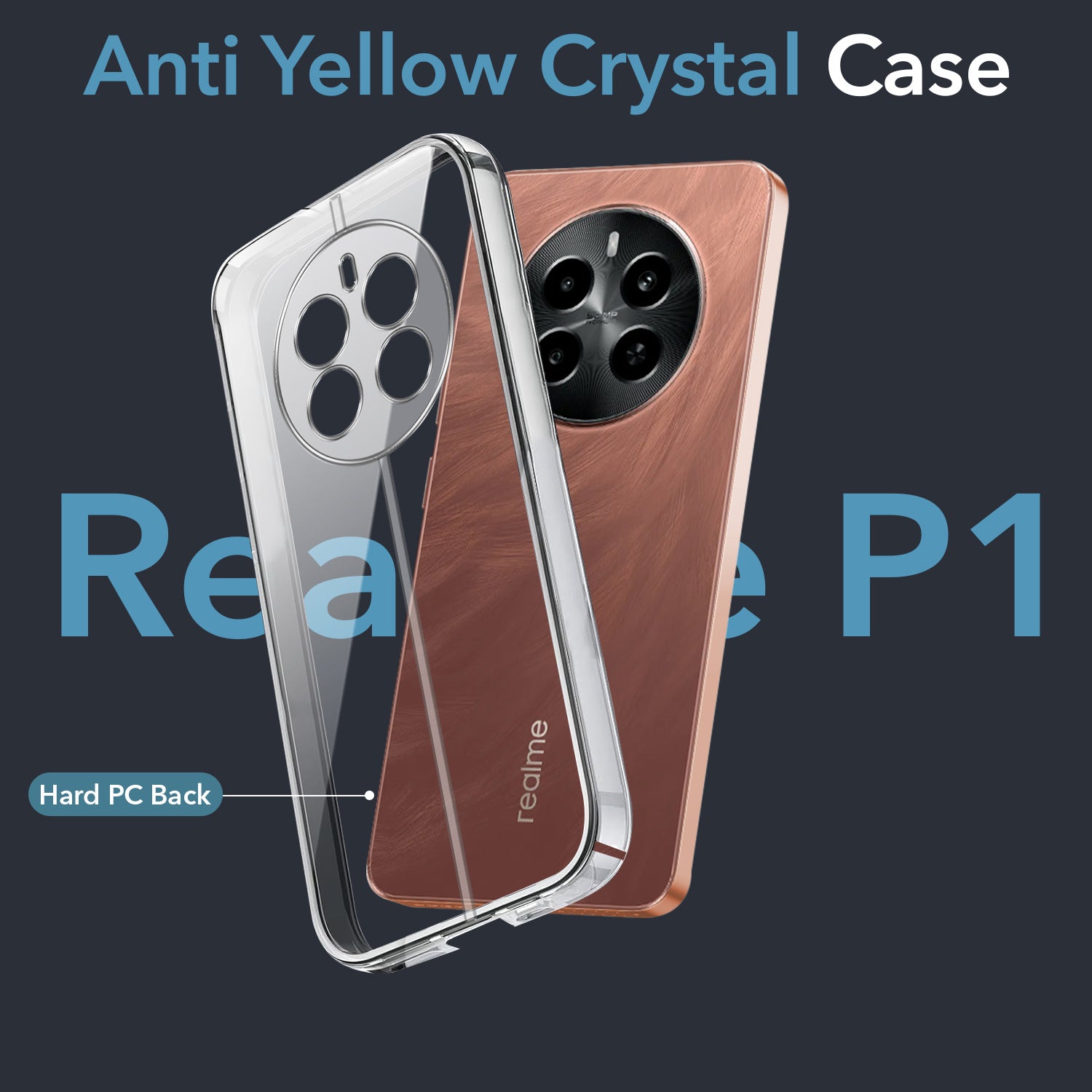 For Realme P1 5G Back Cover Case (Hard Anti Yellow Clear Case | Drop & Camera Protection | Shockproof Polycarbonate)
