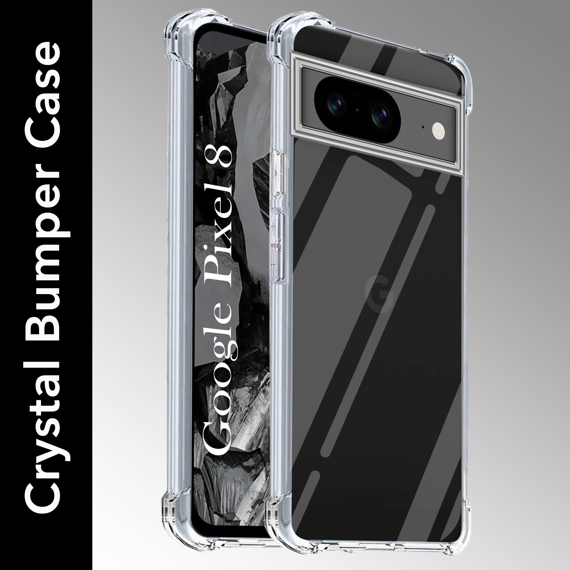 For Google Pixel 8 Back Cover (Shockproof Crystal Clear Case | Drop & Camera Protection | Hard Polycarbonate)