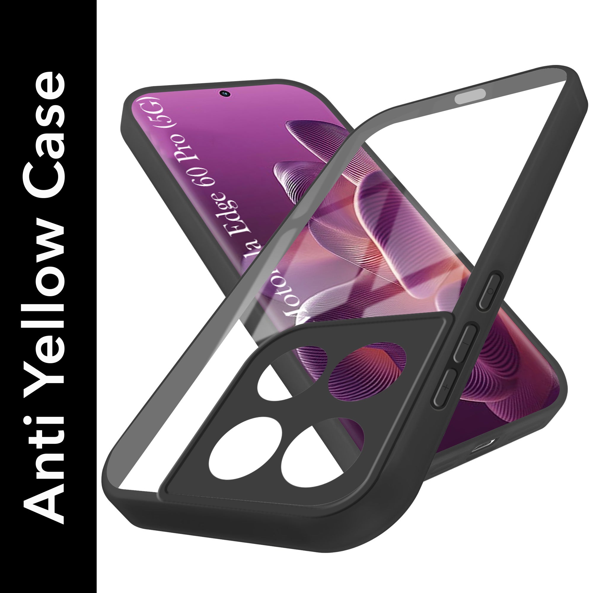 For Motorola Moto Edge 60 Pro Back Cover Case (Lifetime Anti Yellow | Anti Scratch | Crystal Clear Shockproof)