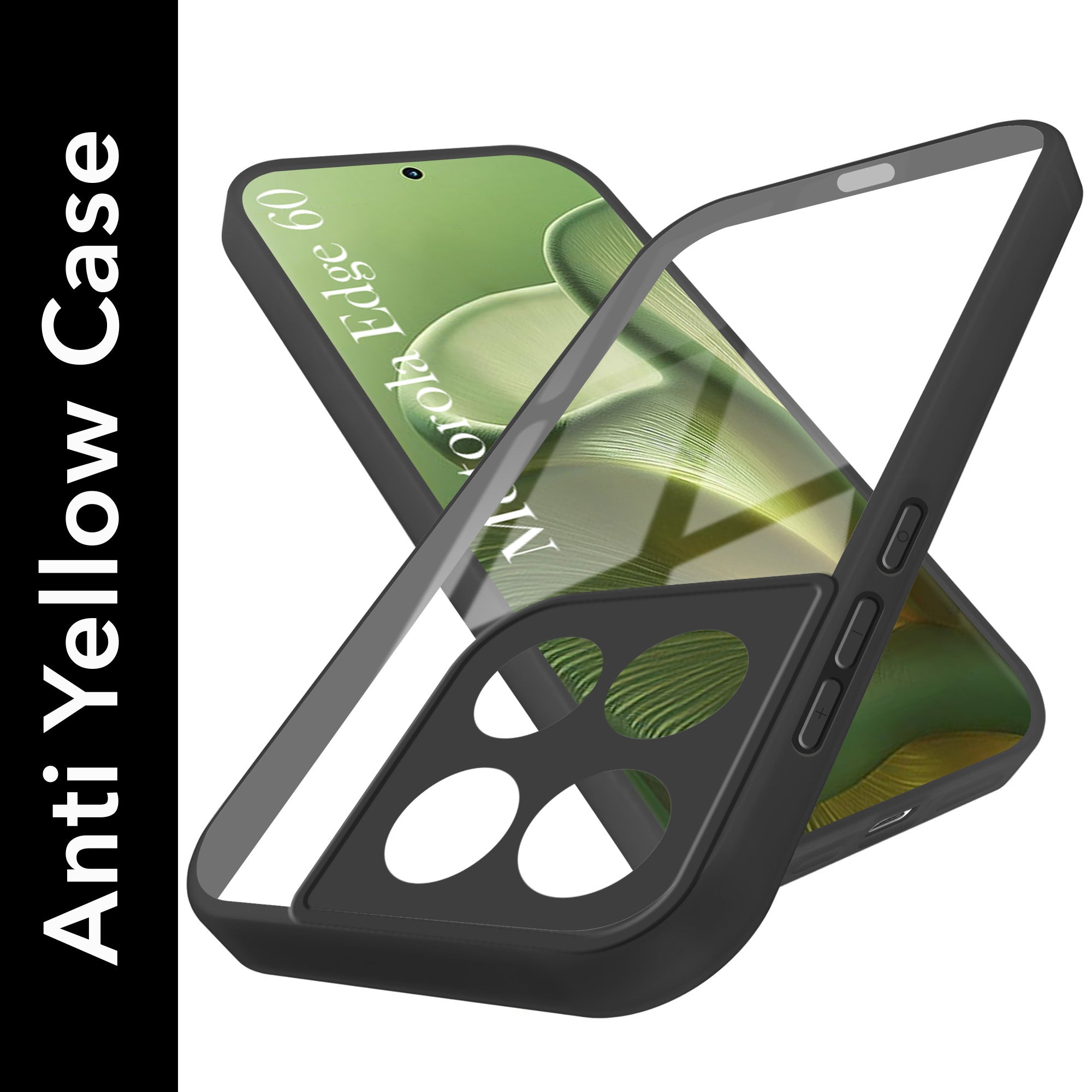 For Motorola Moto Edge 60 Back Cover Case (Lifetime Anti Yellow | Anti Scratch | Crystal Clear Shockproof)