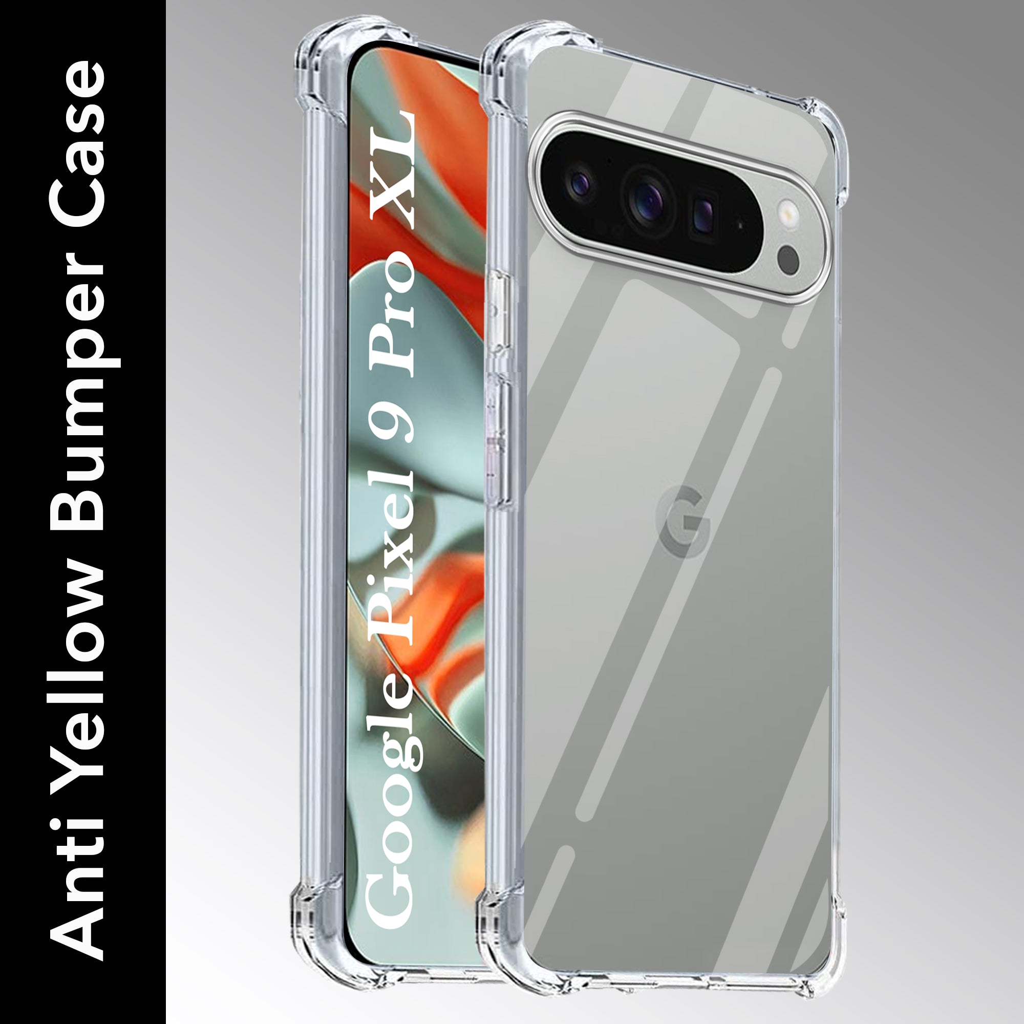 For Google Pixel 9 Pro XL Back Cover ( Shockproof Crystal Clear Case | Drop & Camera Protection | Hard Polycarbonate)