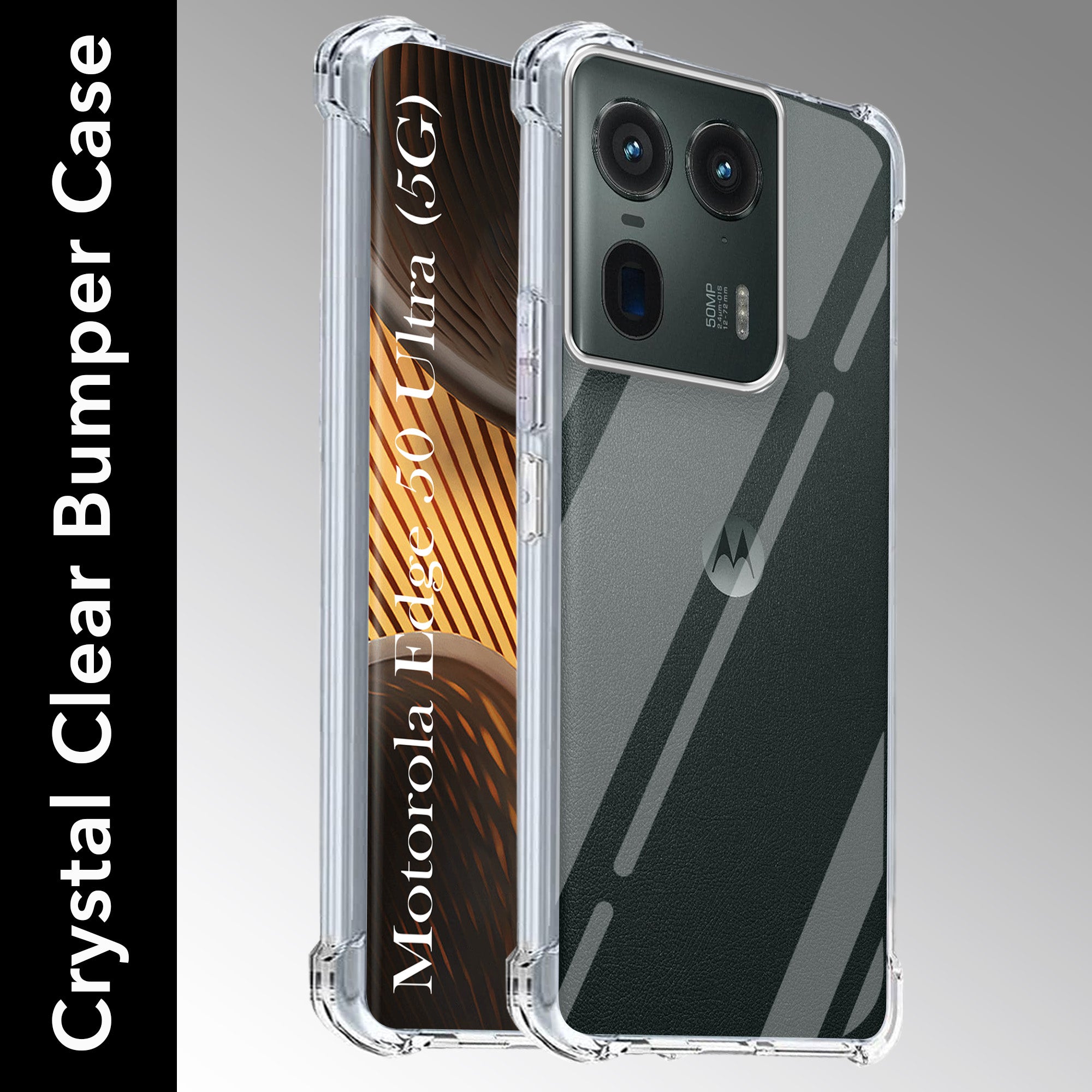 For Motorola Moto Edge 50 Ultra 5G Back Cover Shockproof Crystal-Clear (Drop & Camera Protection | Hard Polycarbonate)