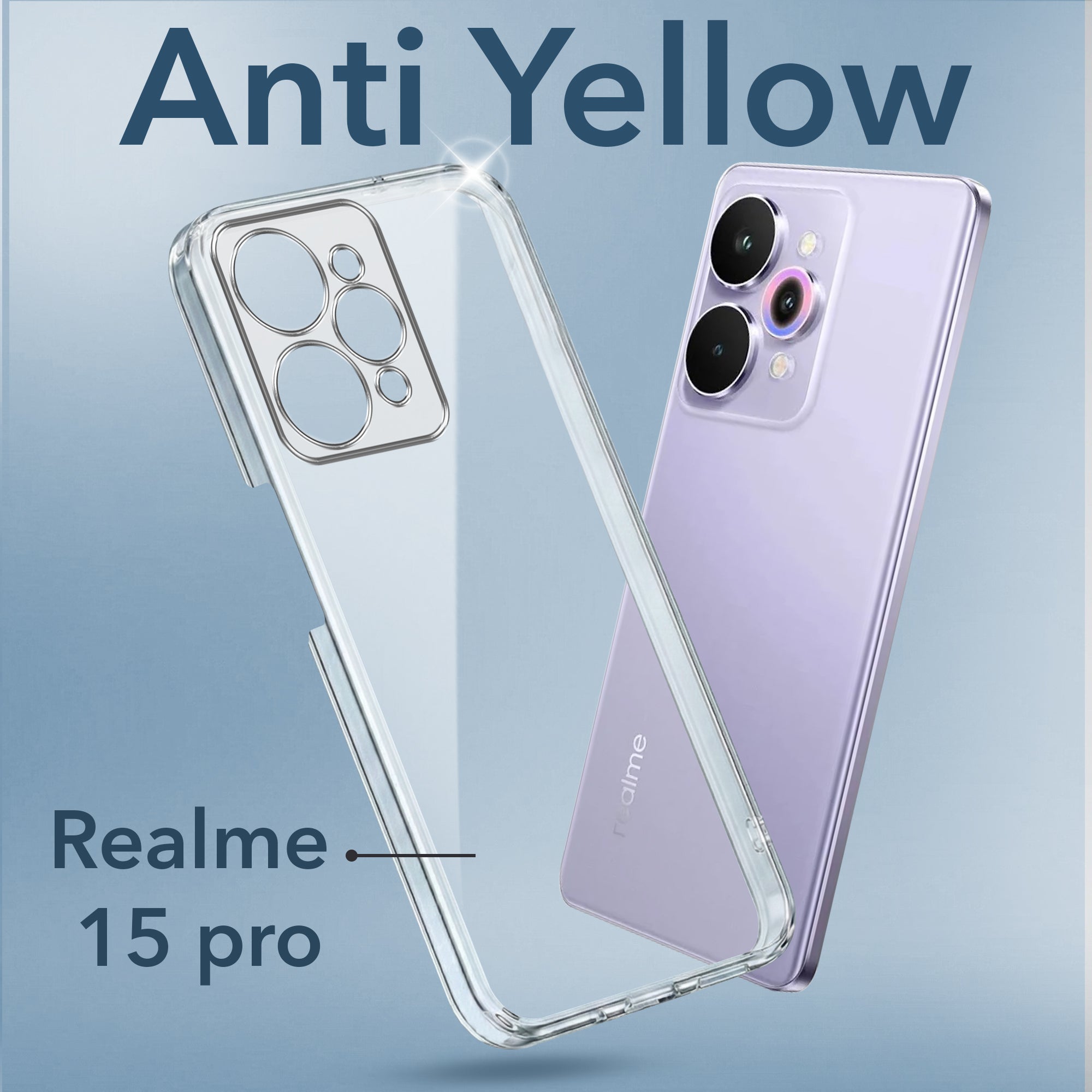 For Realme 15 Pro Lifetime Anti-Yellow Clear Back Cover Case (Sleek Hard Crystal | Shockproof and Camera Protection)