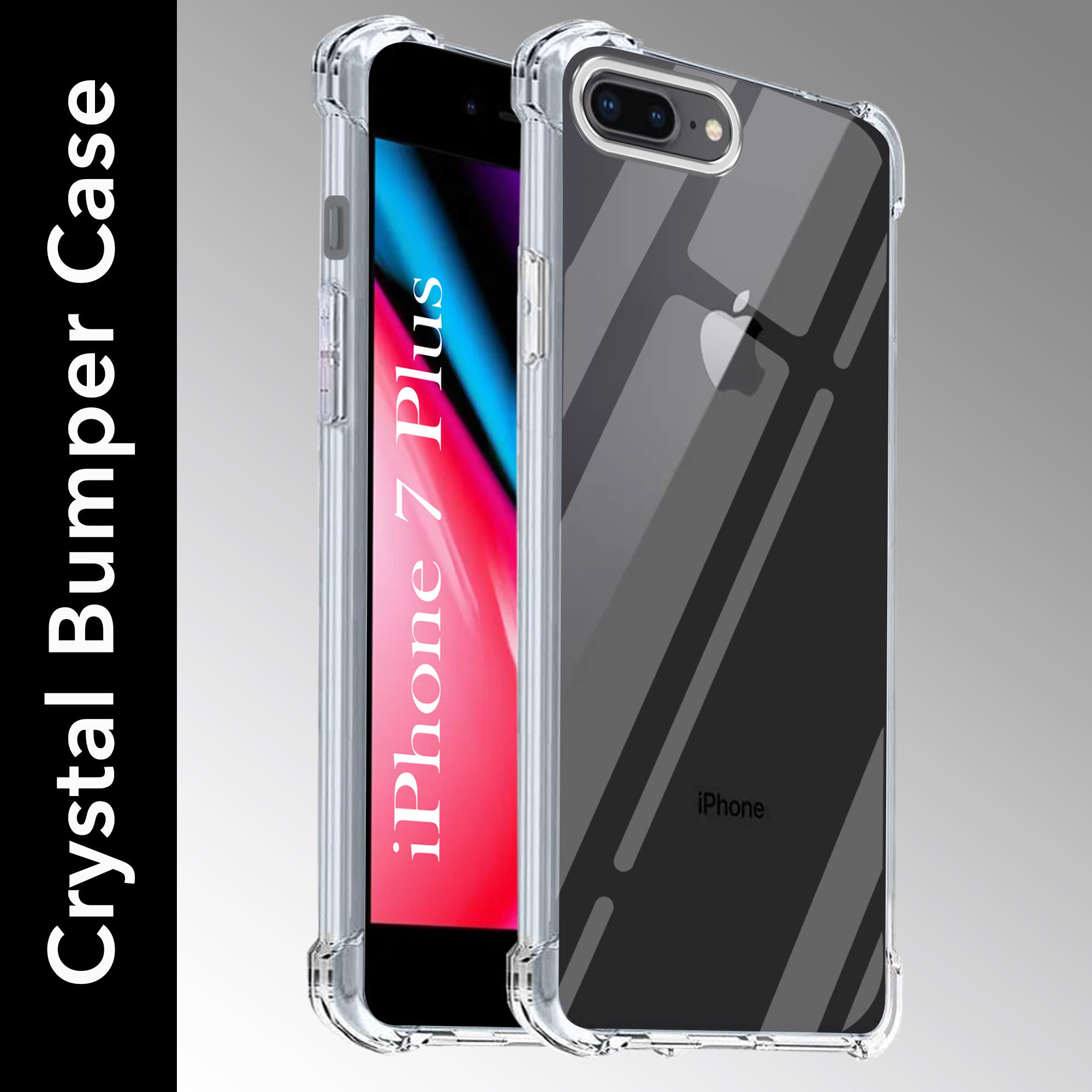 For iPhone 7 Plus | iPhone 8 Plus Back Cover (Shockproof Crystal Clear Case | Drop & Camera Protection | Hard Polycarbonate)