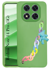 For Redmi Note 14 Pro Girls Case with Bracelet Back Cover (Wrist Hanging Chain | Teddy Toy Cartoon)