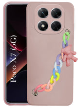 For Xiaomi Poco X7 Girls Case with Bracelet  Back Cover (Wrist Hanging Chain | Teddy Toy Cartoon)