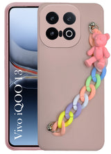 For Vivo iQOO 13 Girls Case Back Cover with Bracelet (Wrist Hanging Chain | Teddy Toy Cartoon)