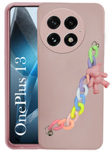 For OnePlus 13 Back Cover Girls Case with Bracelet (Wrist Hanging Chain | Teddy Toy Cartoon)