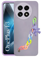 For OnePlus 13 Back Cover Girls Case with Bracelet (Wrist Hanging Chain | Teddy Toy Cartoon)