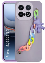 For Vivo iQOO 13 Girls Case Back Cover with Bracelet (Wrist Hanging Chain | Teddy Toy Cartoon)