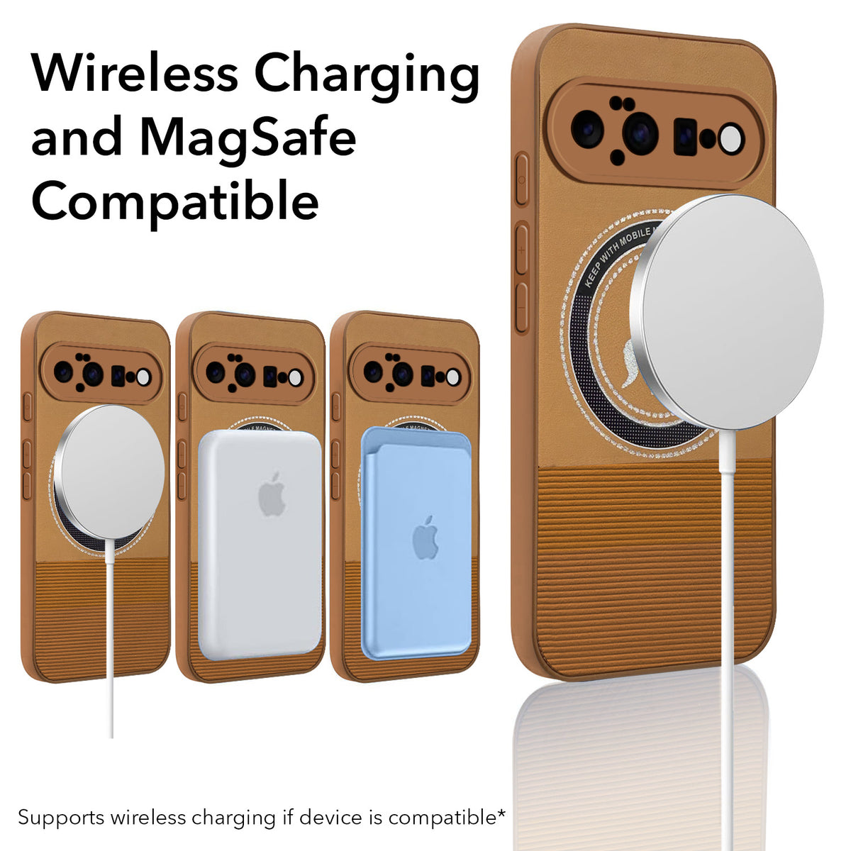 For Google Pixel 11 Back Cover Case PU Leather Finish (Professional Minimalist Texture | MagSafe Compatile | Camera Protection | Sleek Sober Formal)
