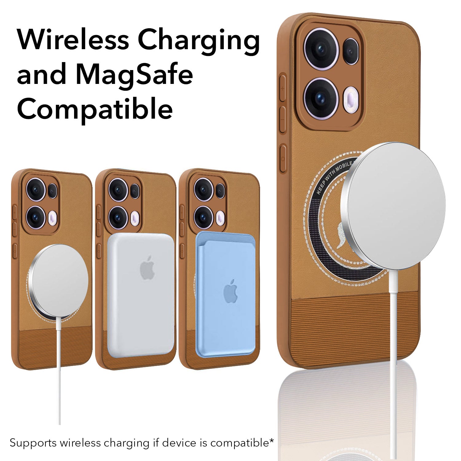 For Oppo Reno13 Pro 5G | Oppo Reno 13 Pro 5G Back Cover Case PU Leather Finish (Professional Minimalist Texture | MagSafe Compatile | Camera Protection | Sleek Sober Formal)