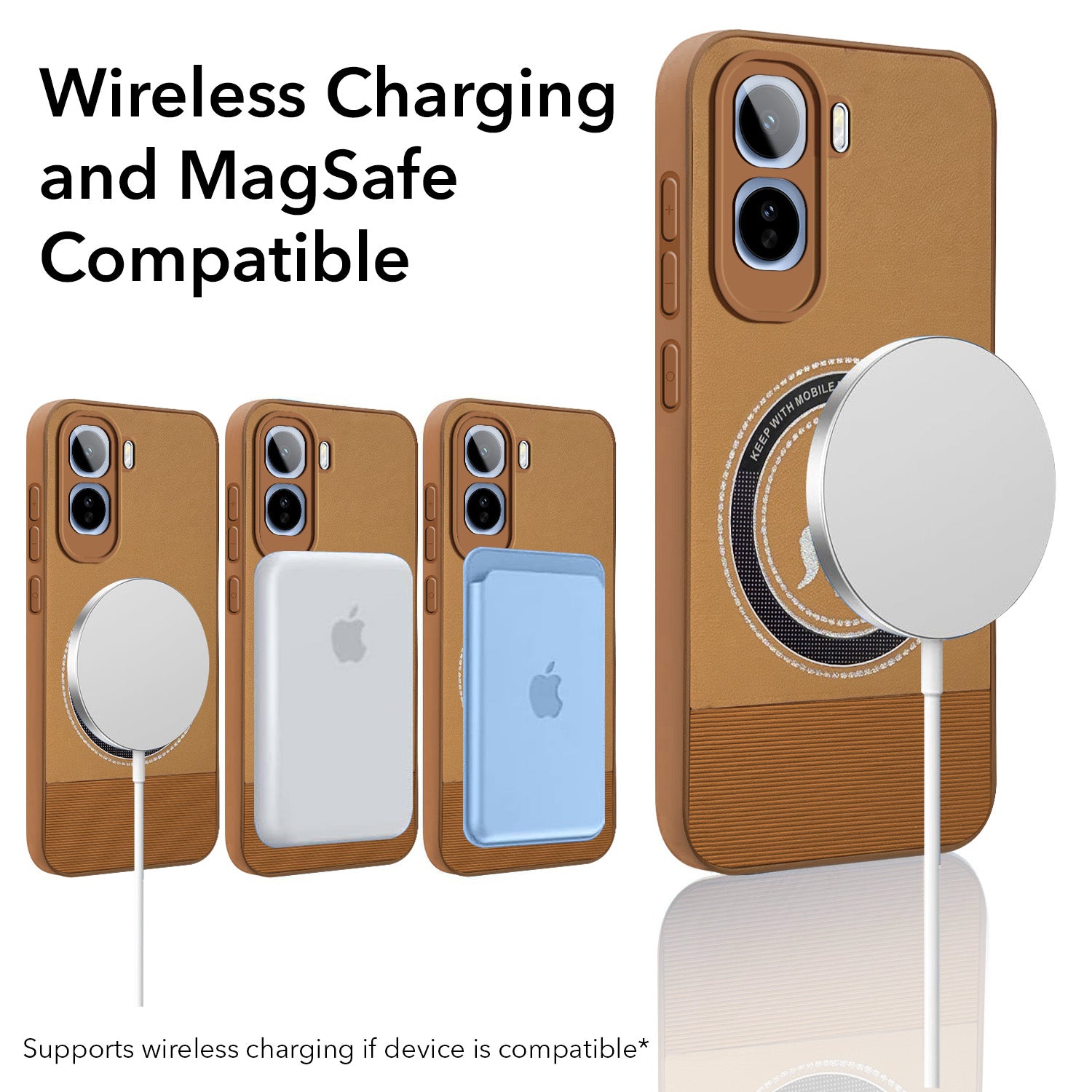 For Vivo T5 Pro 5G Back Cover Case PU Leather Finish (Professional Minimalist Texture | MagSafe Compatile | Camera Protection | Sleek Sober Formal) (Copy)