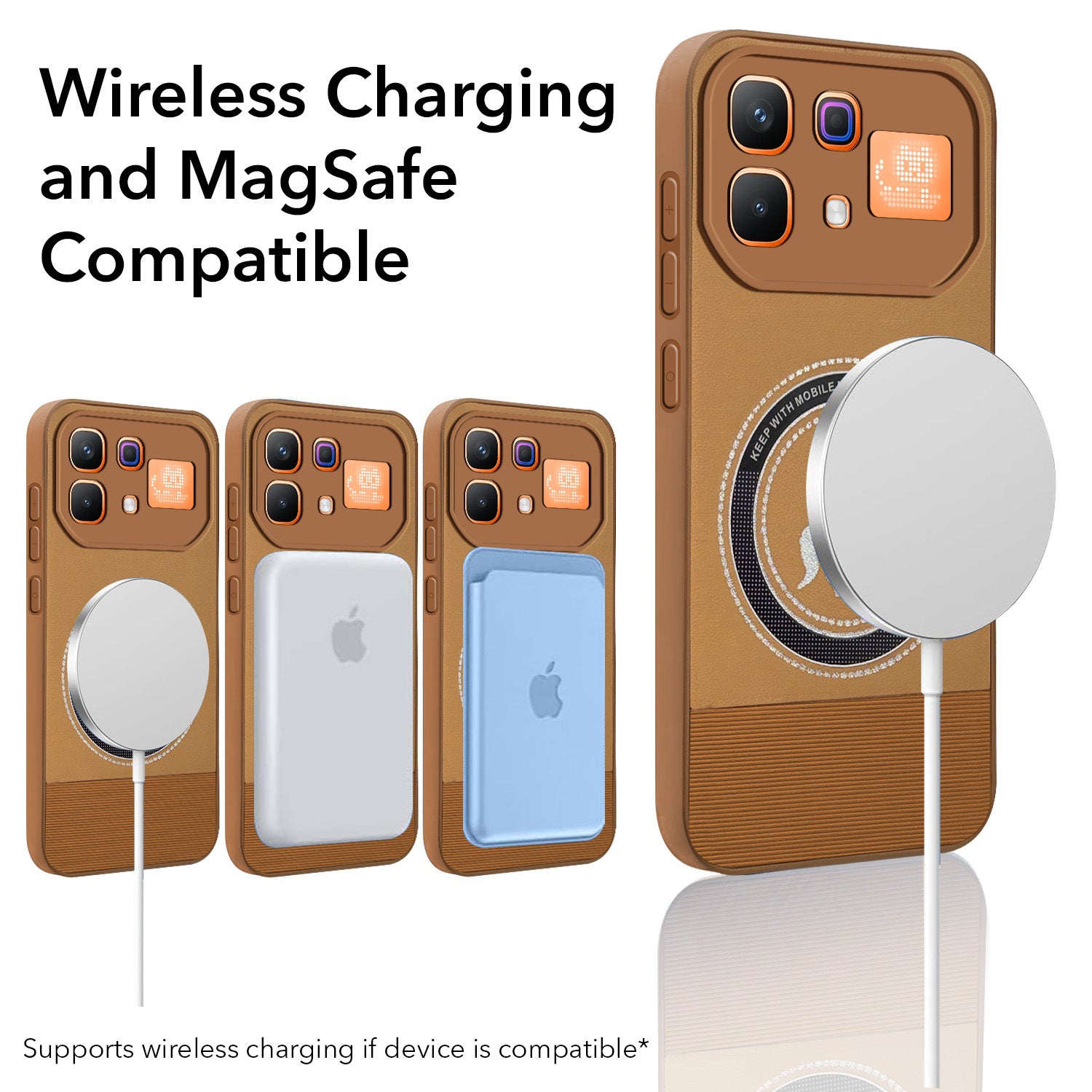 For Infinix Note 60 Pro 5G Back Cover Case PU Leather Finish (Professional Minimalist Texture | MagSafe Compatile | Camera Protection | Sleek Sober Formal)