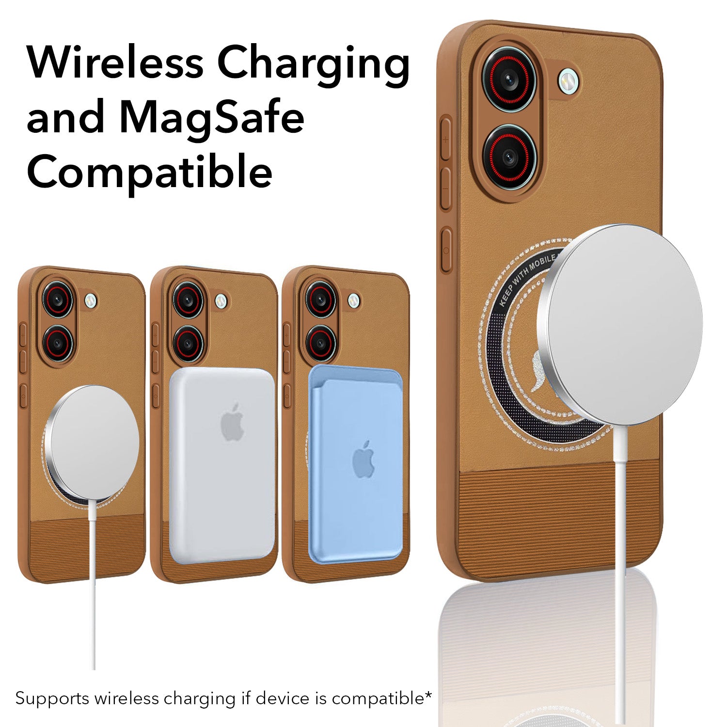 For Redmi Turbo 5 Back Cover Case PU Leather Finish (Professional Minimalist Texture | MagSafe Compatile | Camera Protection | Sleek Sober Formal)