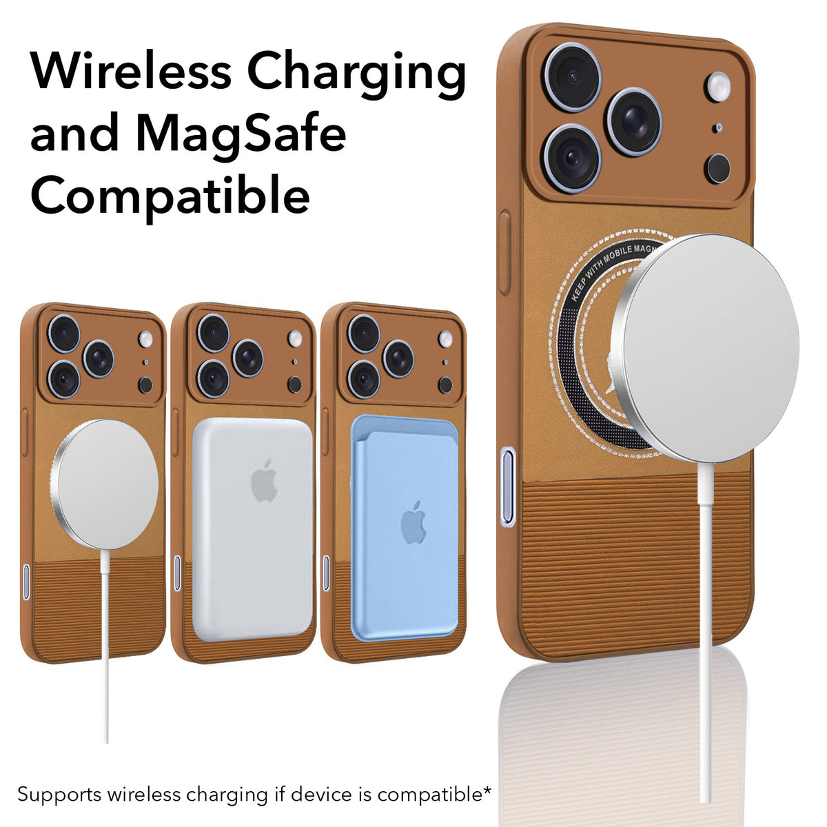 For Apple iPhone 18 Pro Back Cover Case PU Leather Finish (Professional Minimalist Texture | MagSafe Compatile | Camera Protection | Sleek Sober Formal)