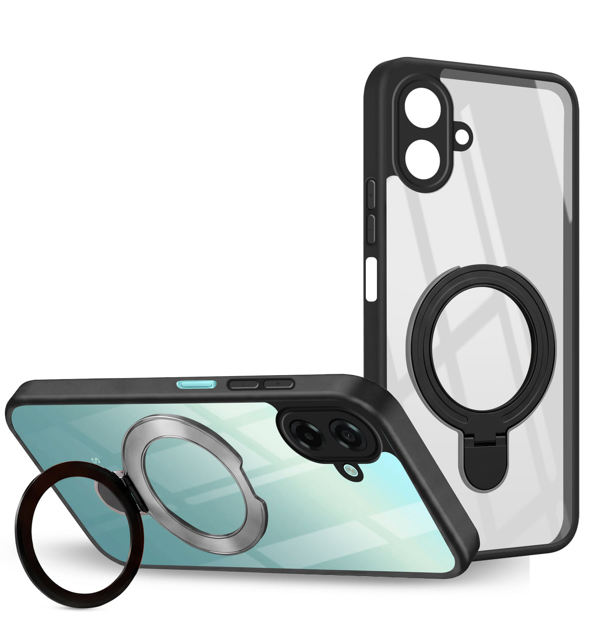 For Samsung Galaxy A07 5G | F70e 5G Back Cover Case (Kick Stand Ring Holder | Life time Anti Yellow | Camera Protection)