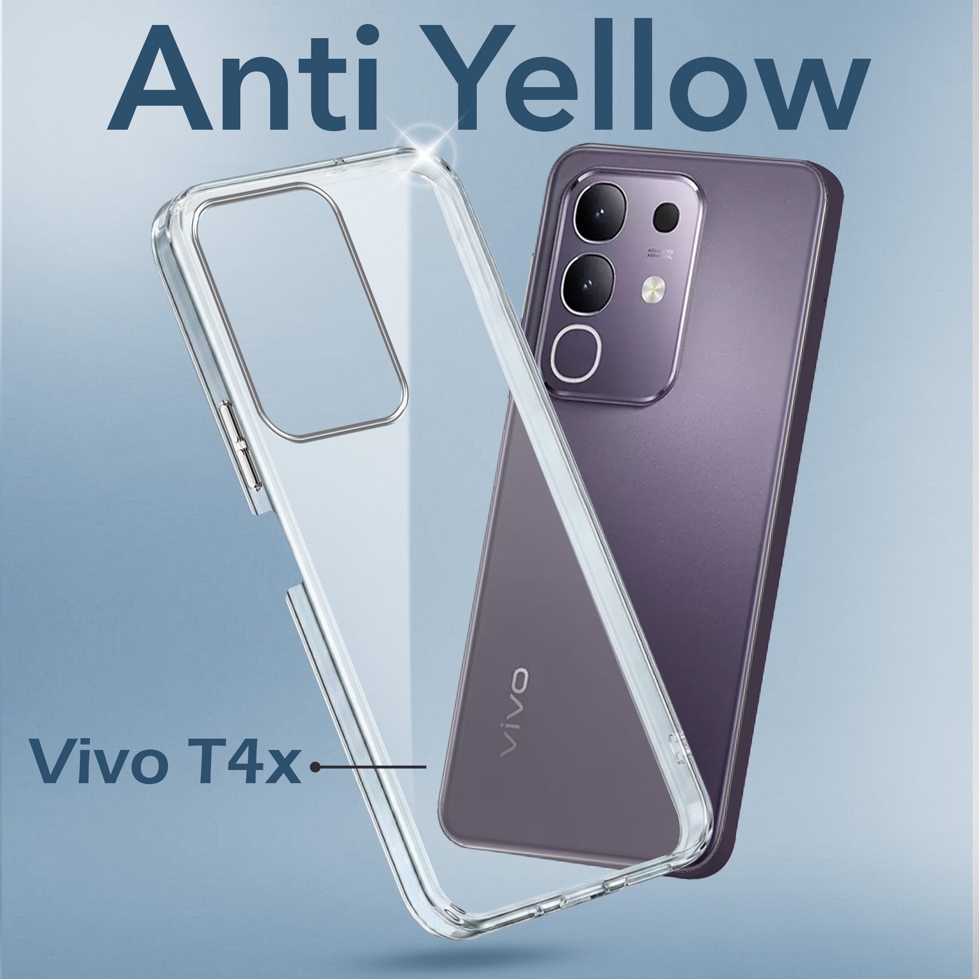 For Vivo T4x | Vivo Y31 Pro Back Cover Case (Hard Anti Yellow Clear Case | Sleek Hard Crystal Clear | Drop & Camera Protection | Shockproof Polycarbonate)