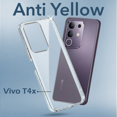 For Vivo T4x | Vivo Y31 Pro Back Cover Case (Hard Anti Yellow Clear Case | Sleek Hard Crystal Clear | Drop & Camera Protection | Shockproof Polycarbonate)