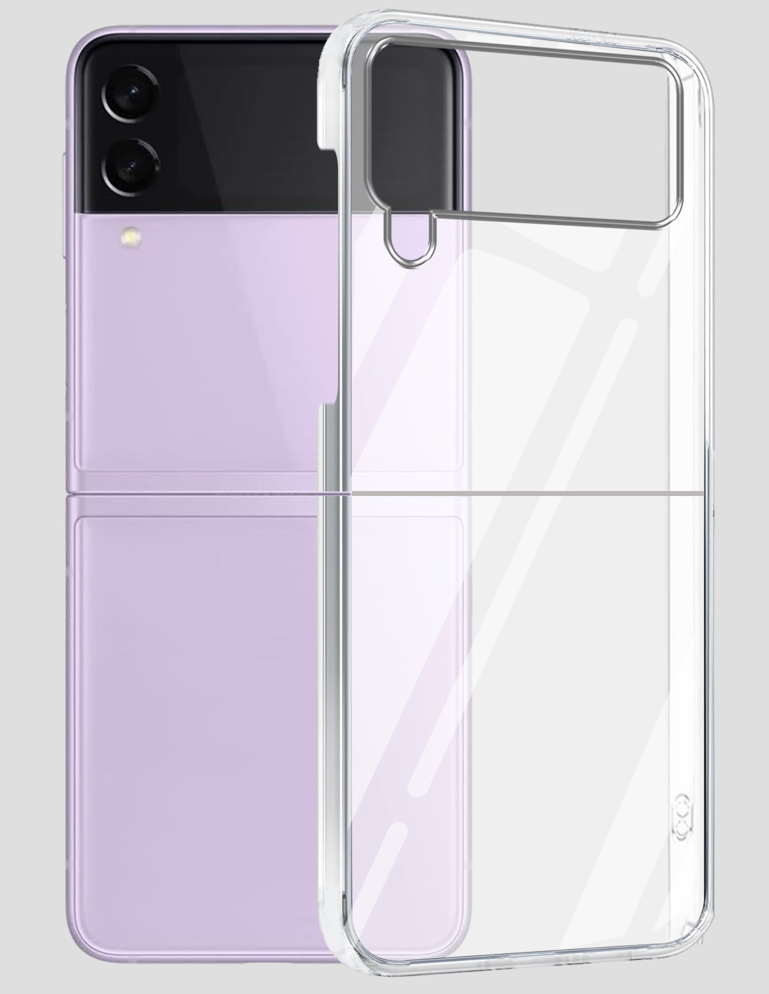 For Samsung Galaxy Z Flip 3 5G Back Cover Case (Hard Anti Yellow Clear Case | Sleek Hard Crystal Clear | Drop & Camera Protection | Shockproof
