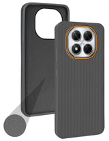 For Xiaomi Poco X7 Back Cover Case (Minimalist Professional Look | Inside Fiber Cloth | Camera Protection Bump | Line Texture)