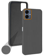 For Samsung Galaxy A06 Back Cover Case (Minimalist Professional Look | Inside Fiber Cloth | Camera Protection Bump | Line Texture)