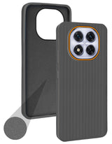 For Redmi Note 14 Pro Back Cover Case (Minimalist Professional Look | Inside Fiber Cloth | Camera Protection Bump | Line Texture)