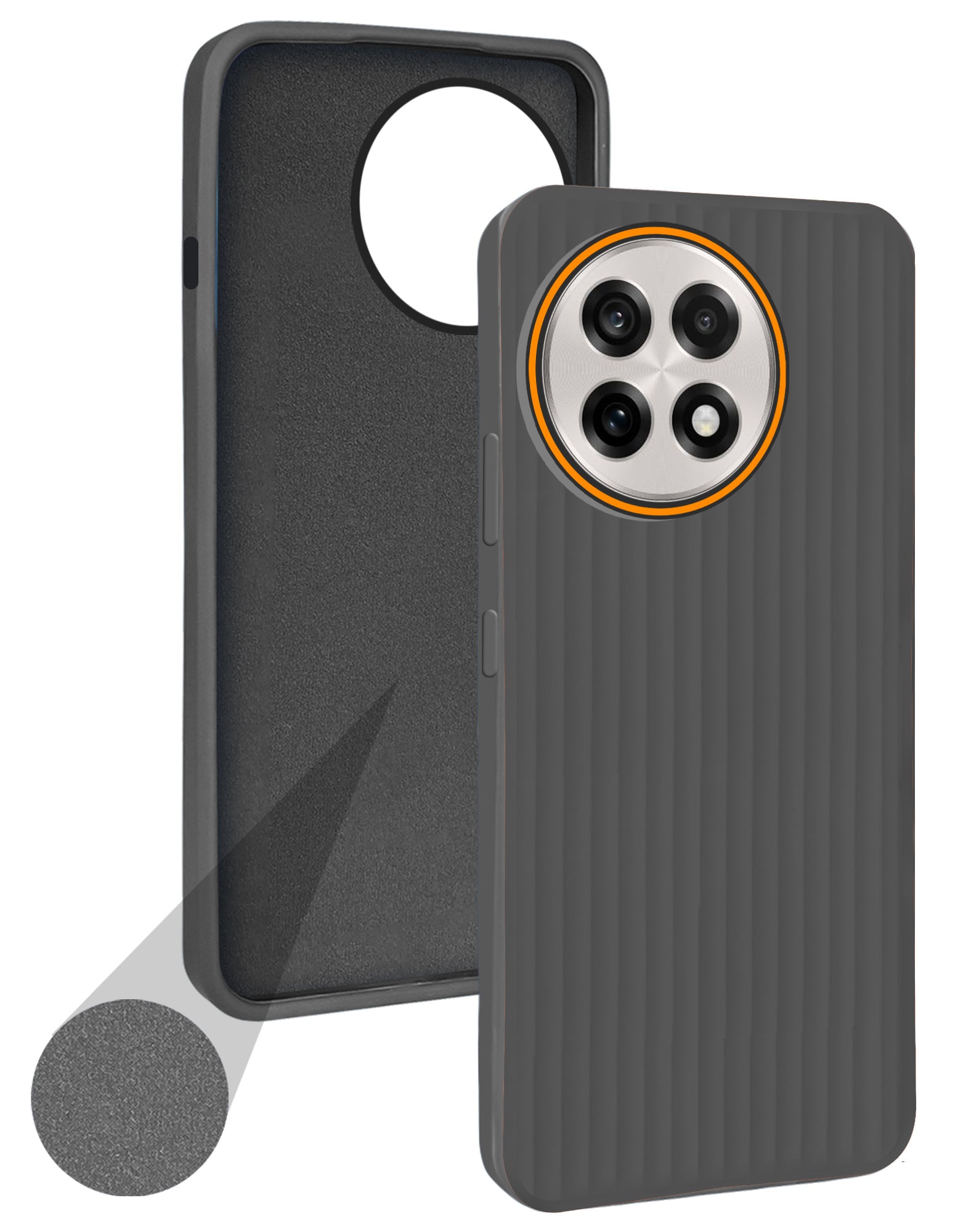 For OnePlus 13R Back Cover Case  (Minimalist Professional Look | Inside Fiber Cloth | Camera Protection Bump | Line Texture)