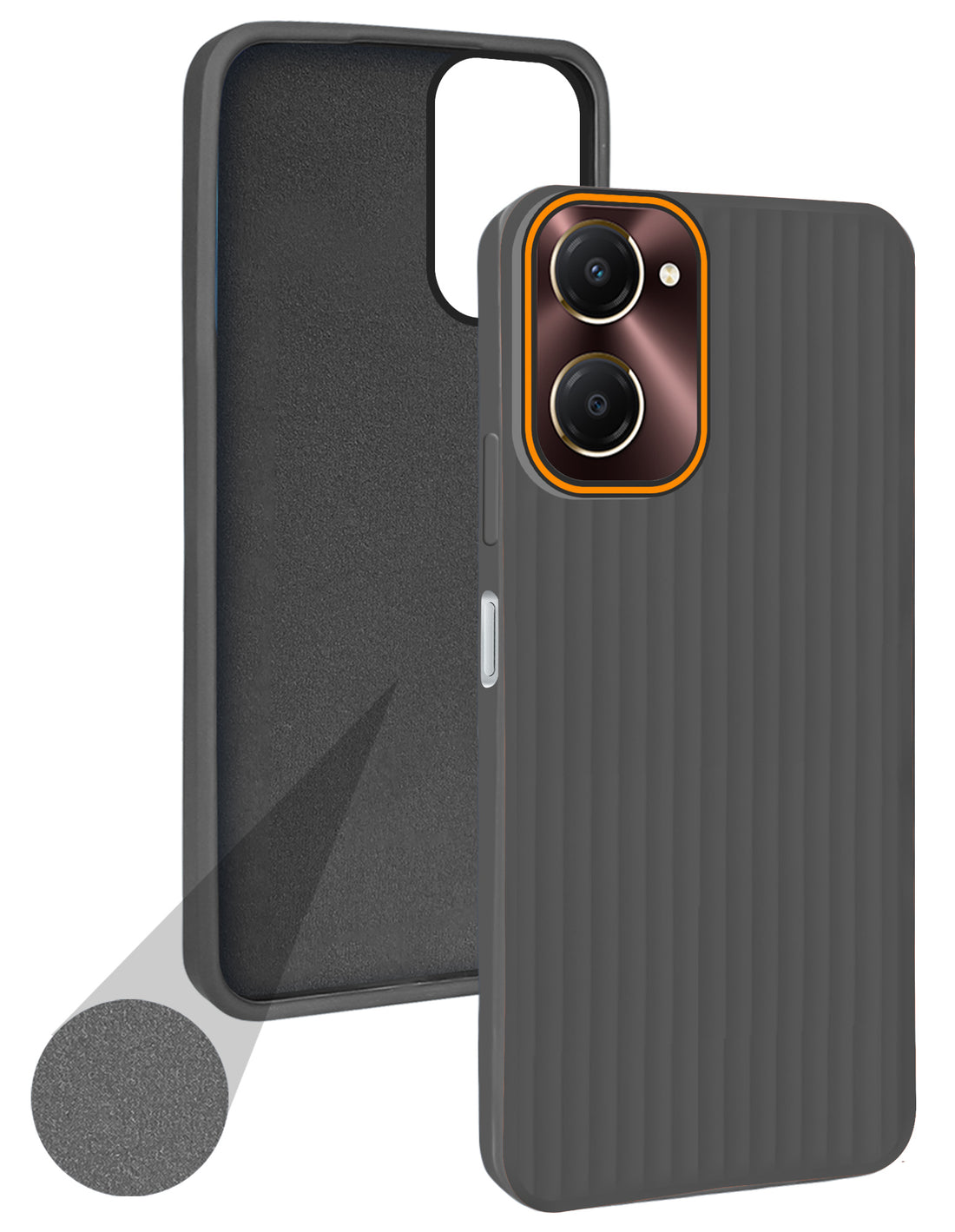 For Vivo iQOO Z9 Lite 5G Back Cover Case (Minimalist Professional Look | Inside Fiber Cloth | Camera Protection Bump | Line Texture)